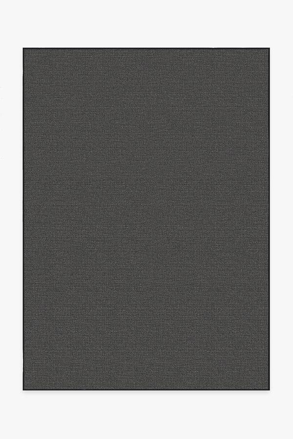Denim Solid Black Outdoor Rug