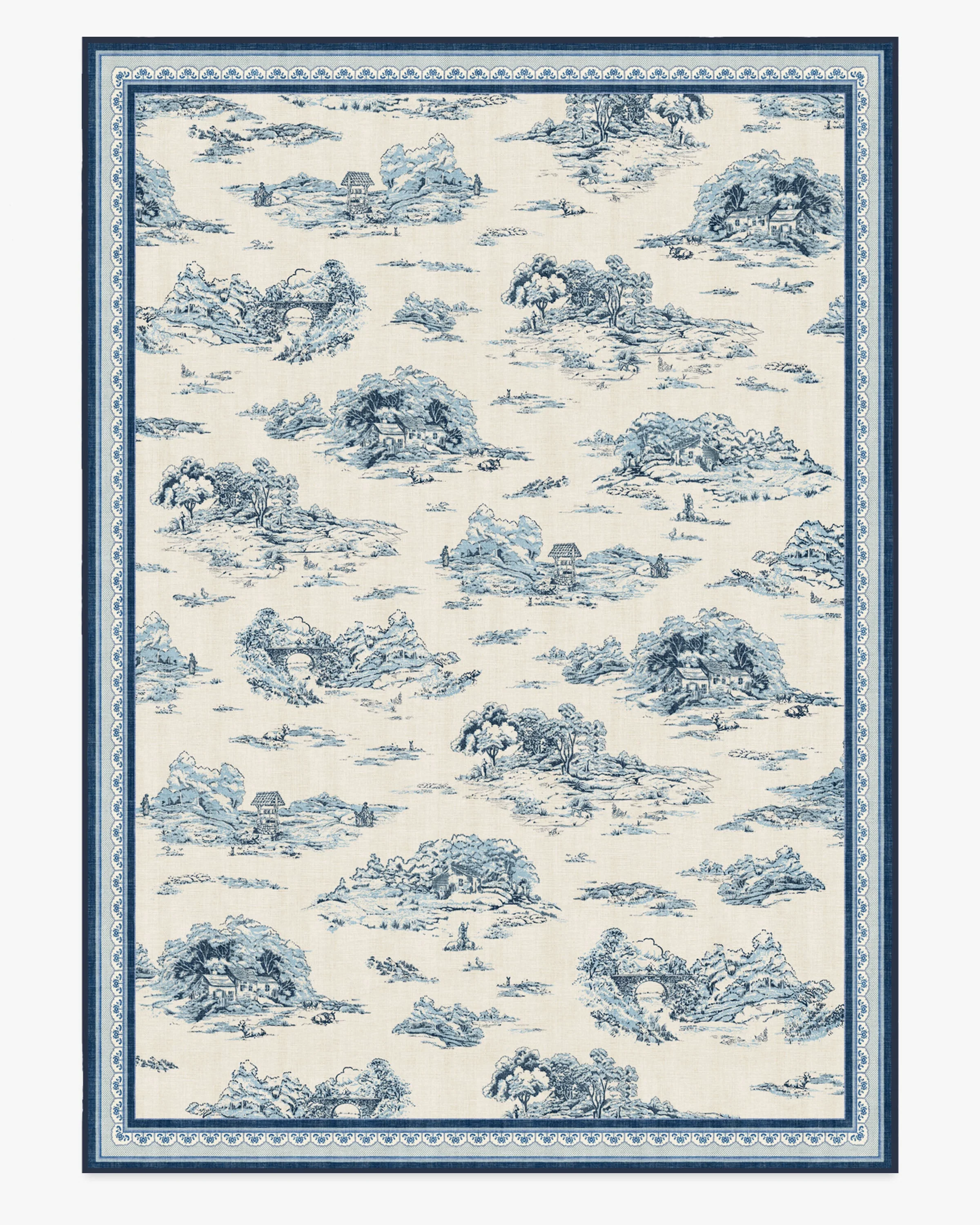 Provence Toile Delft Blue Rug
