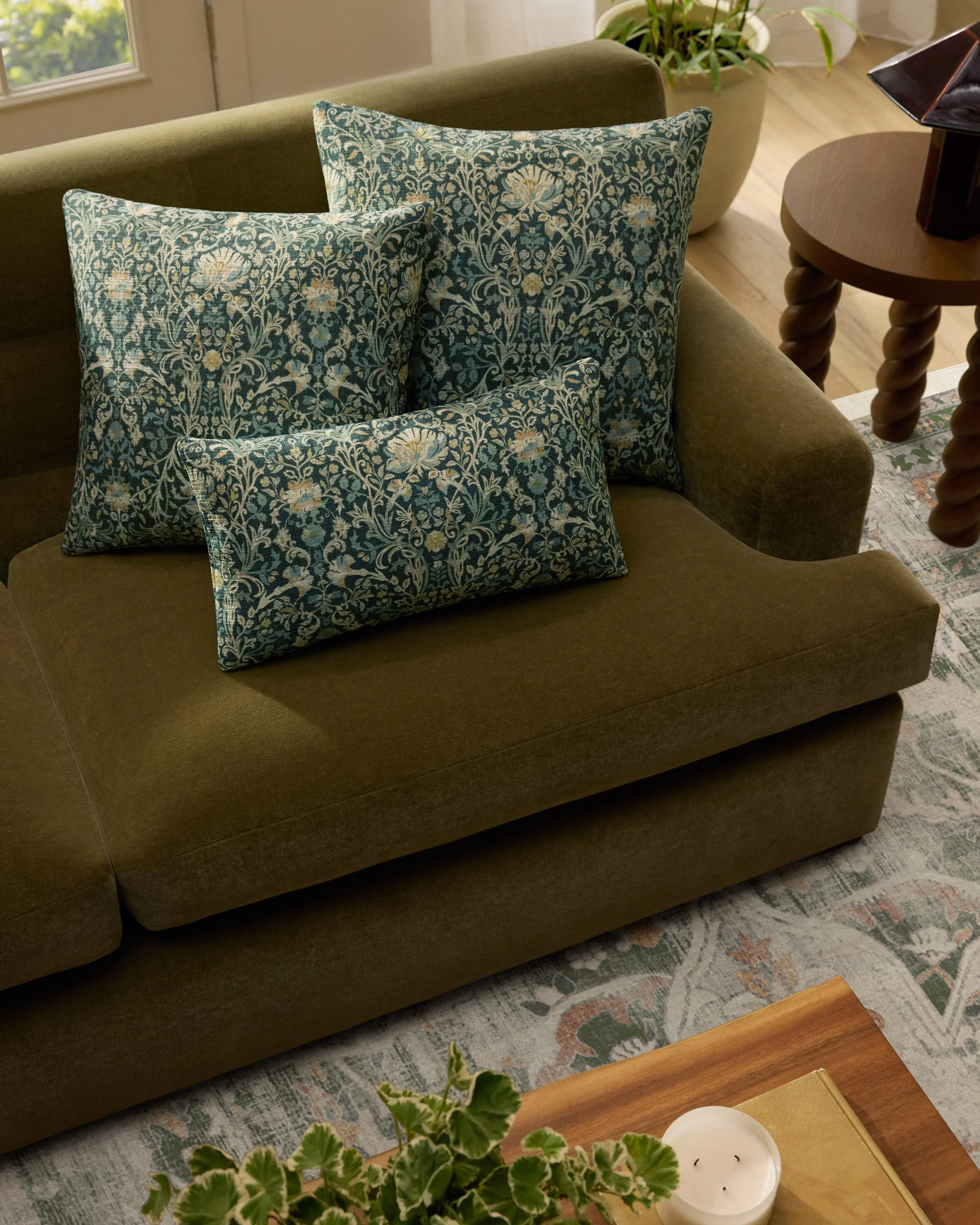 Windsor Jade Woven Throw Pillow