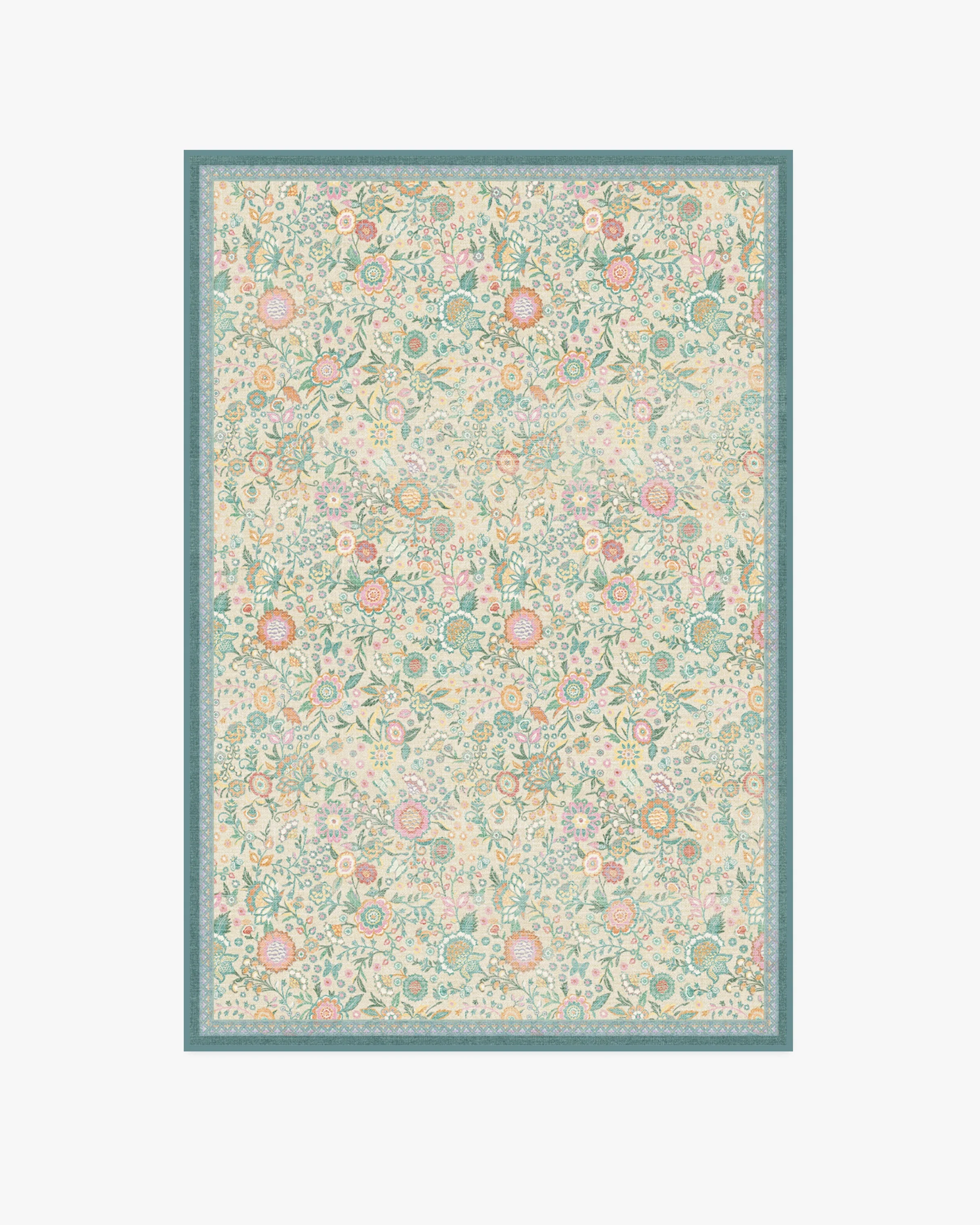 Royal Garden Ivory & Jade Rug by Bridgerton