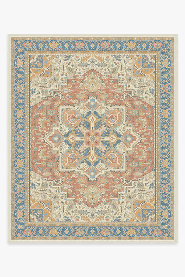 Kamran Sunset Orange Outdoor Rug