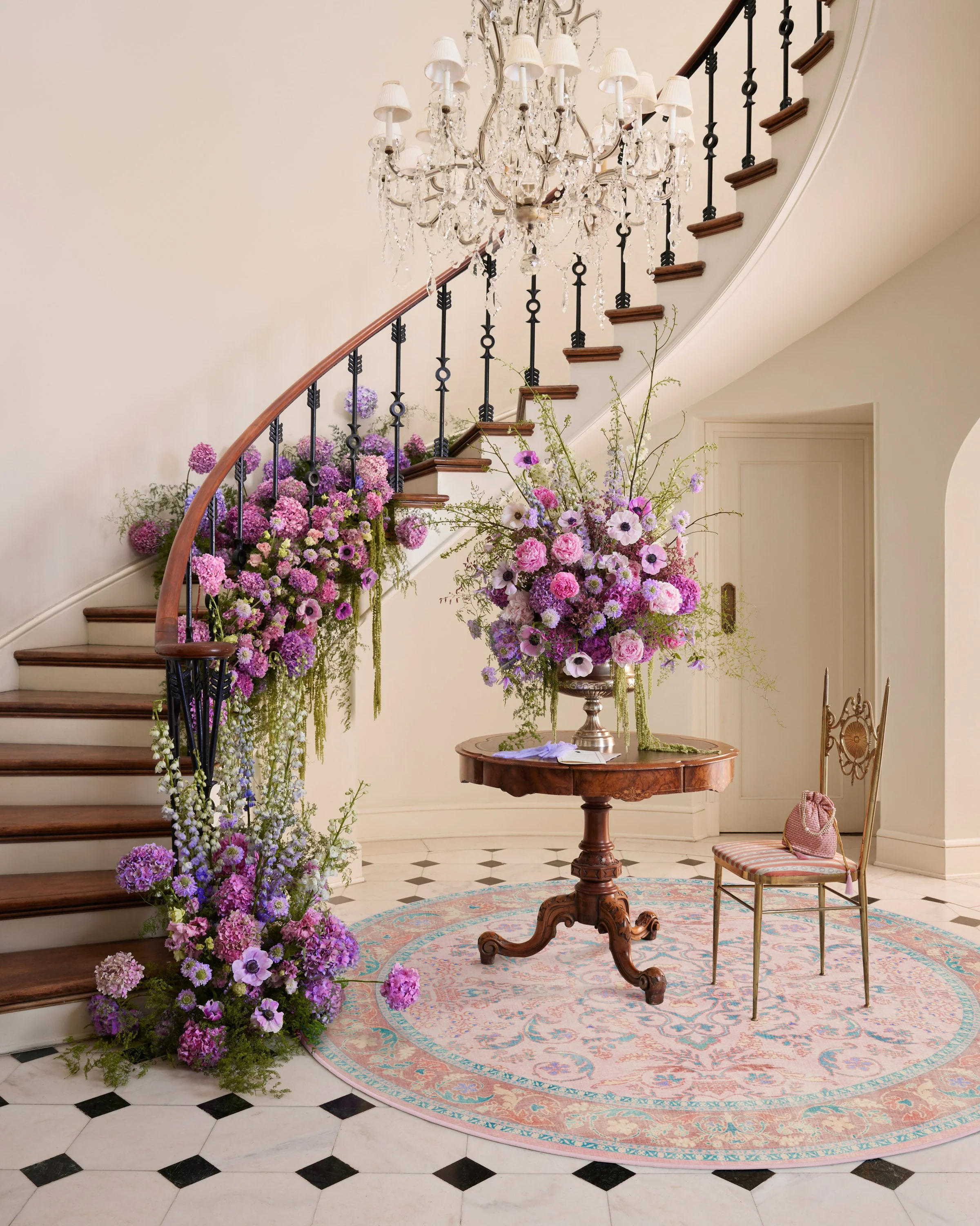 Fit For A Queen Soft Rose Rug by Bridgerton