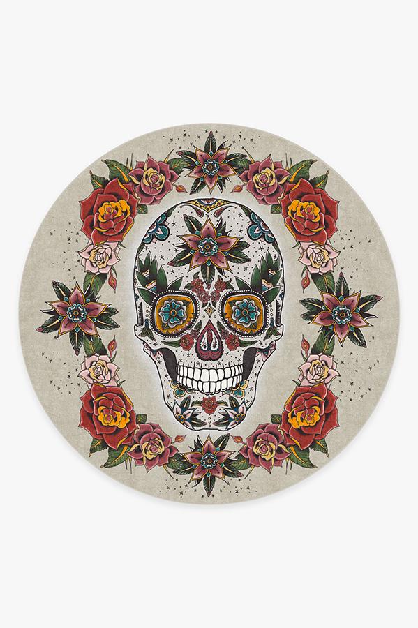 Sugar Skull Flatwoven Rug