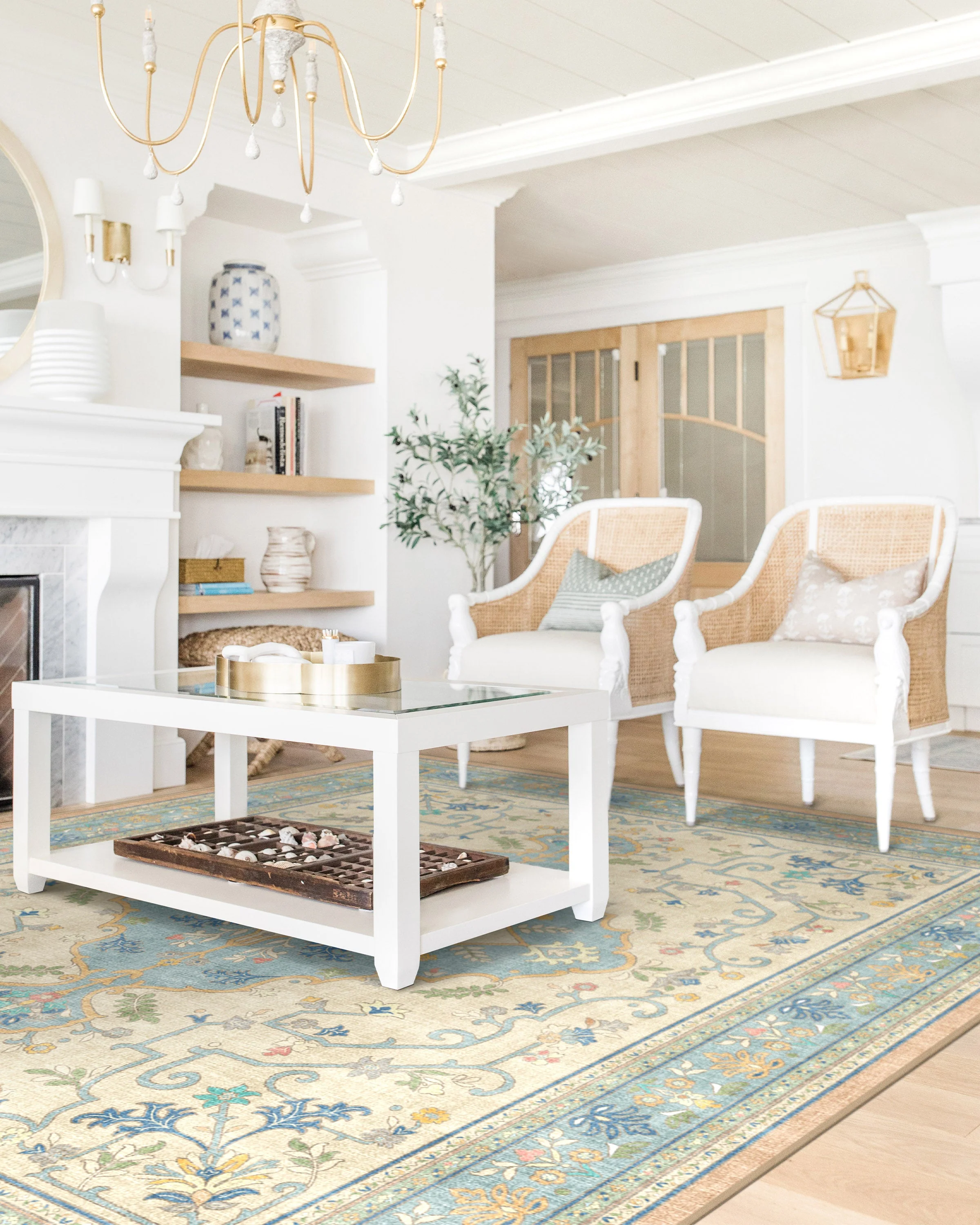 Tallulah Blue & Ivory Rug