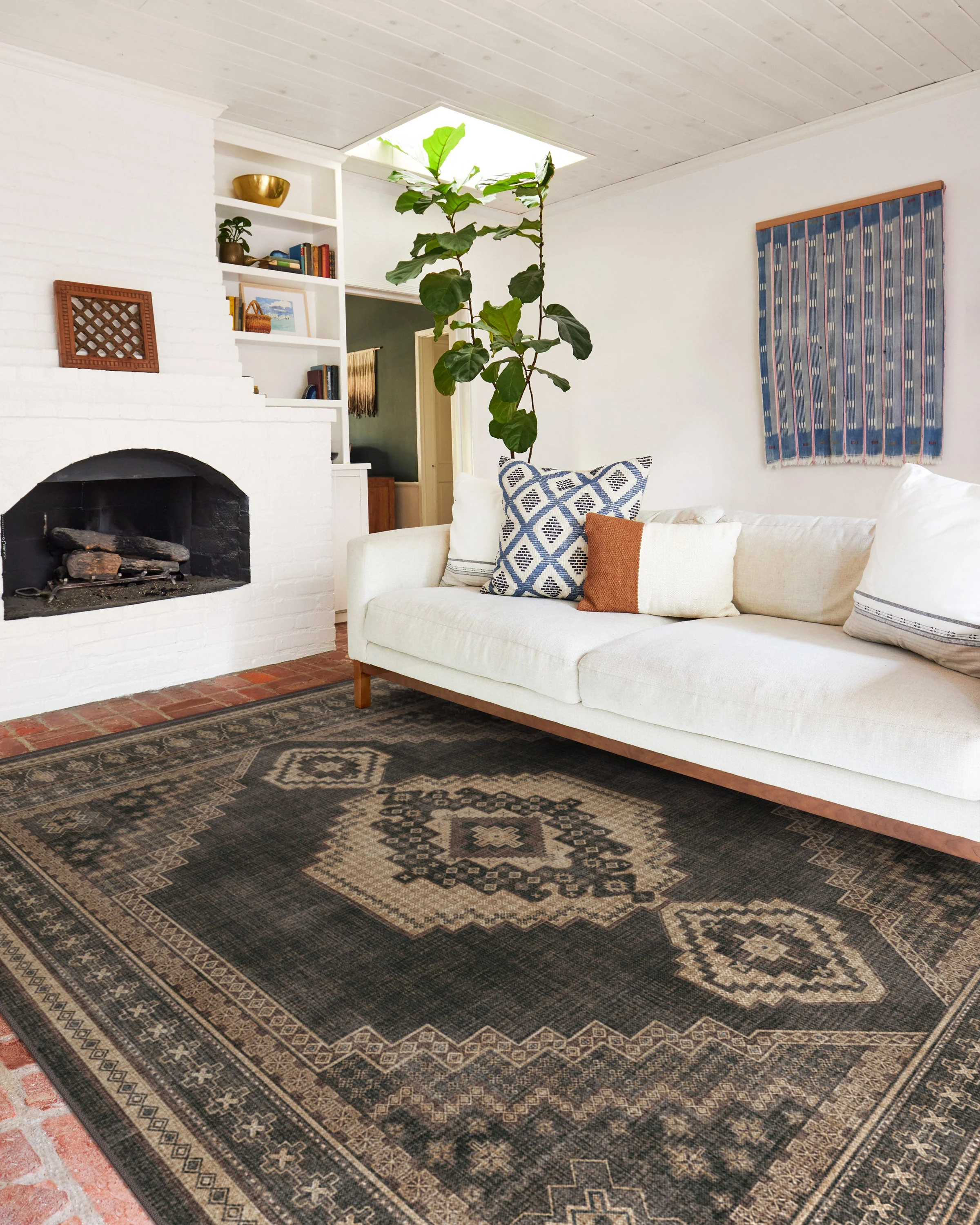 Rayne Charcoal & Tan Flatwoven Rug