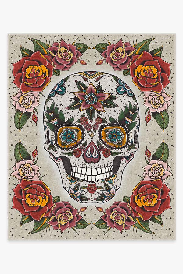 Sugar Skull Flatwoven Rug