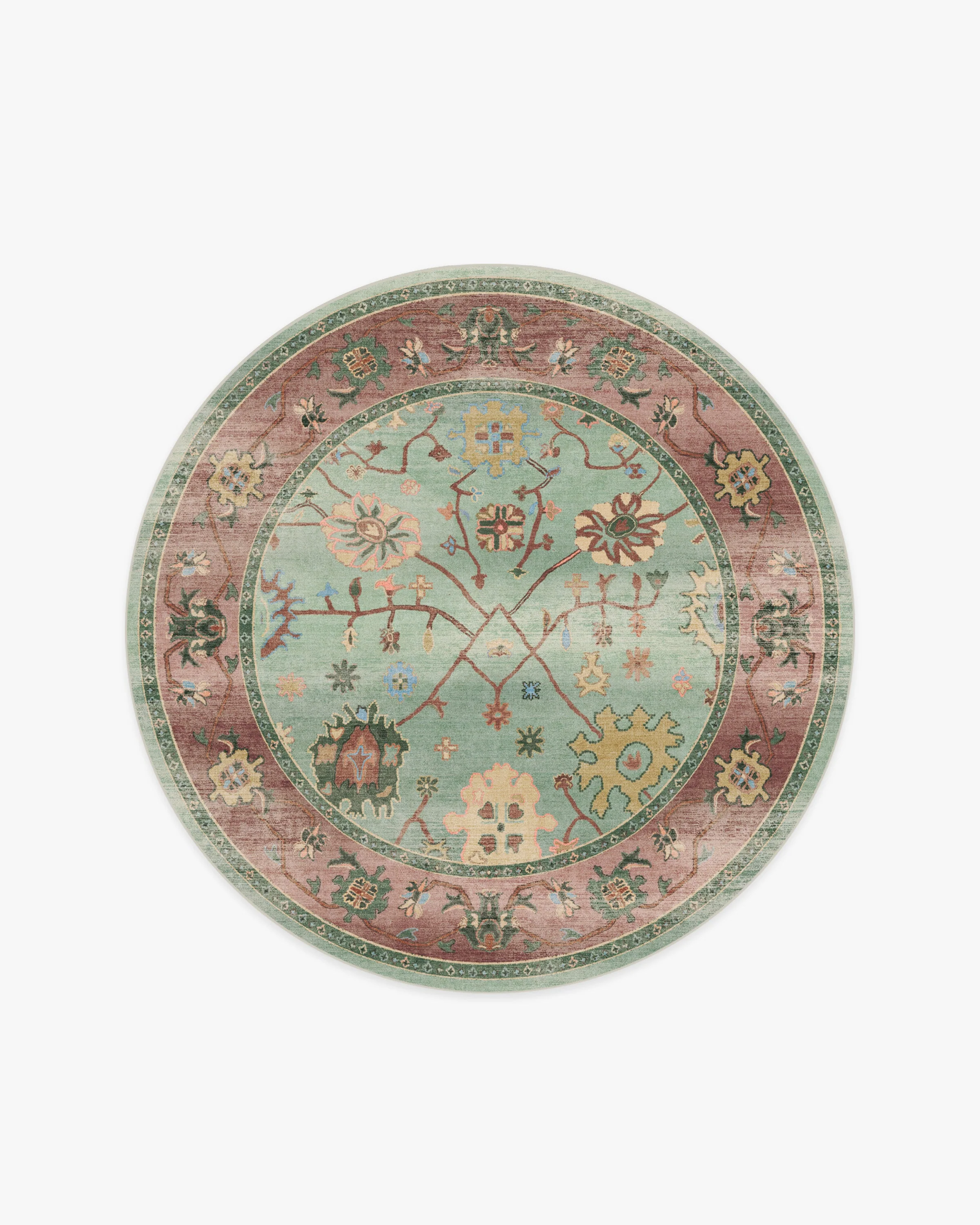 Jemima Sage and Rosewood Flatwoven Rug