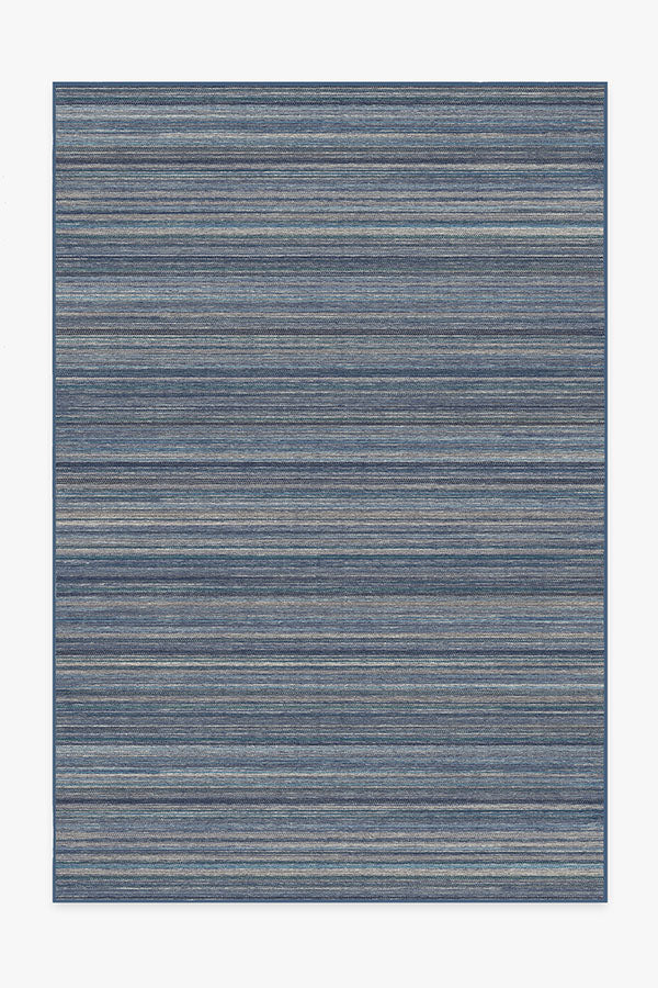 Multi Stripe Blue Rug