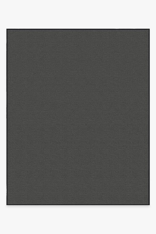 Denim Solid Black Outdoor Rug