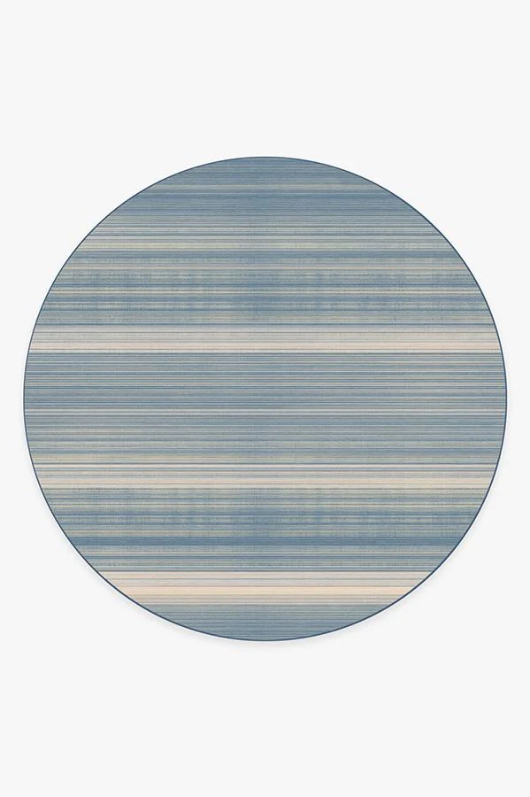 Coastal Linear Stripe Slate Flatwoven Rug