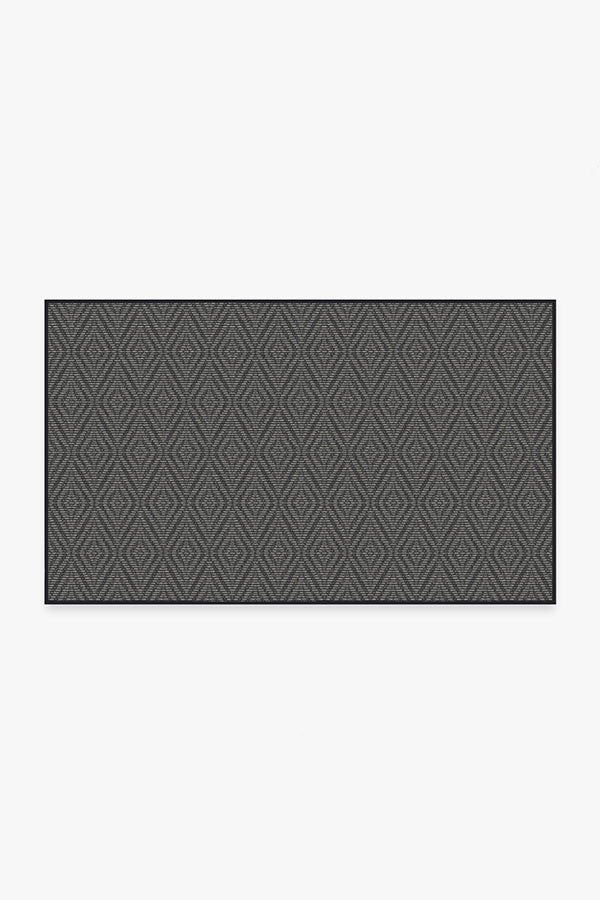 Halo Diamond Grey Outdoor Rug