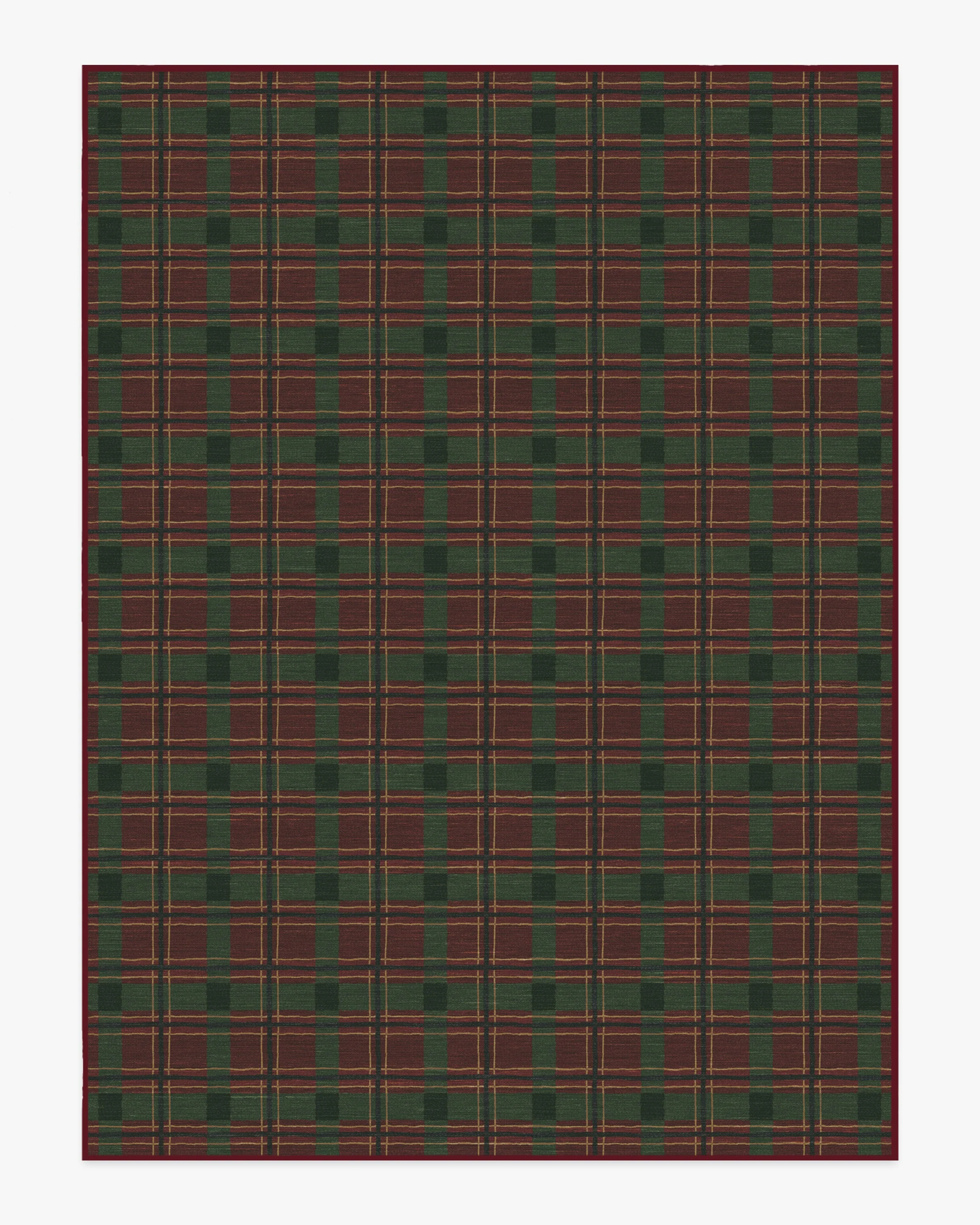 Piper Plaid Burgundy & Green Flatwoven Rug