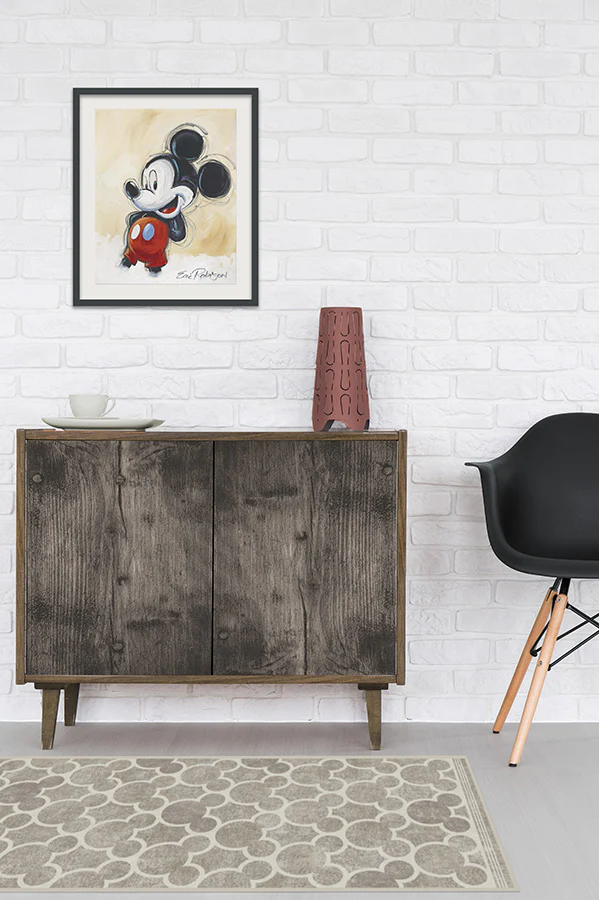 Mickey Trellis Ash Grey Flatwoven Rug