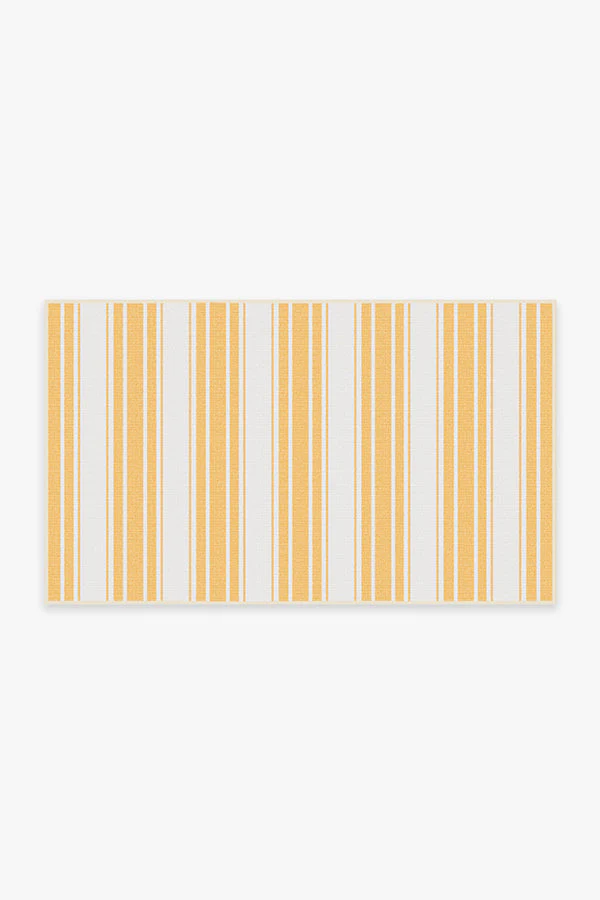 Marina Stripe Yellow Outdoor Rug