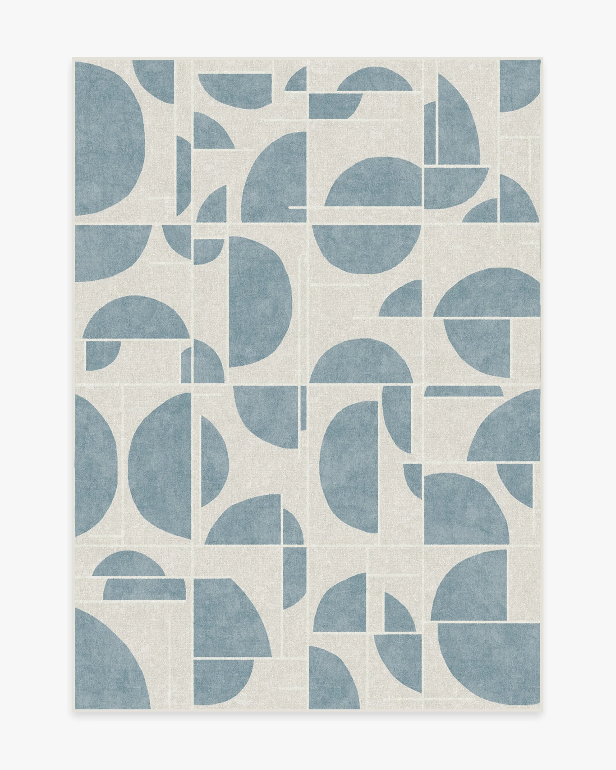 Lune Slate Blue Flatwoven Rug by Nina Takesh