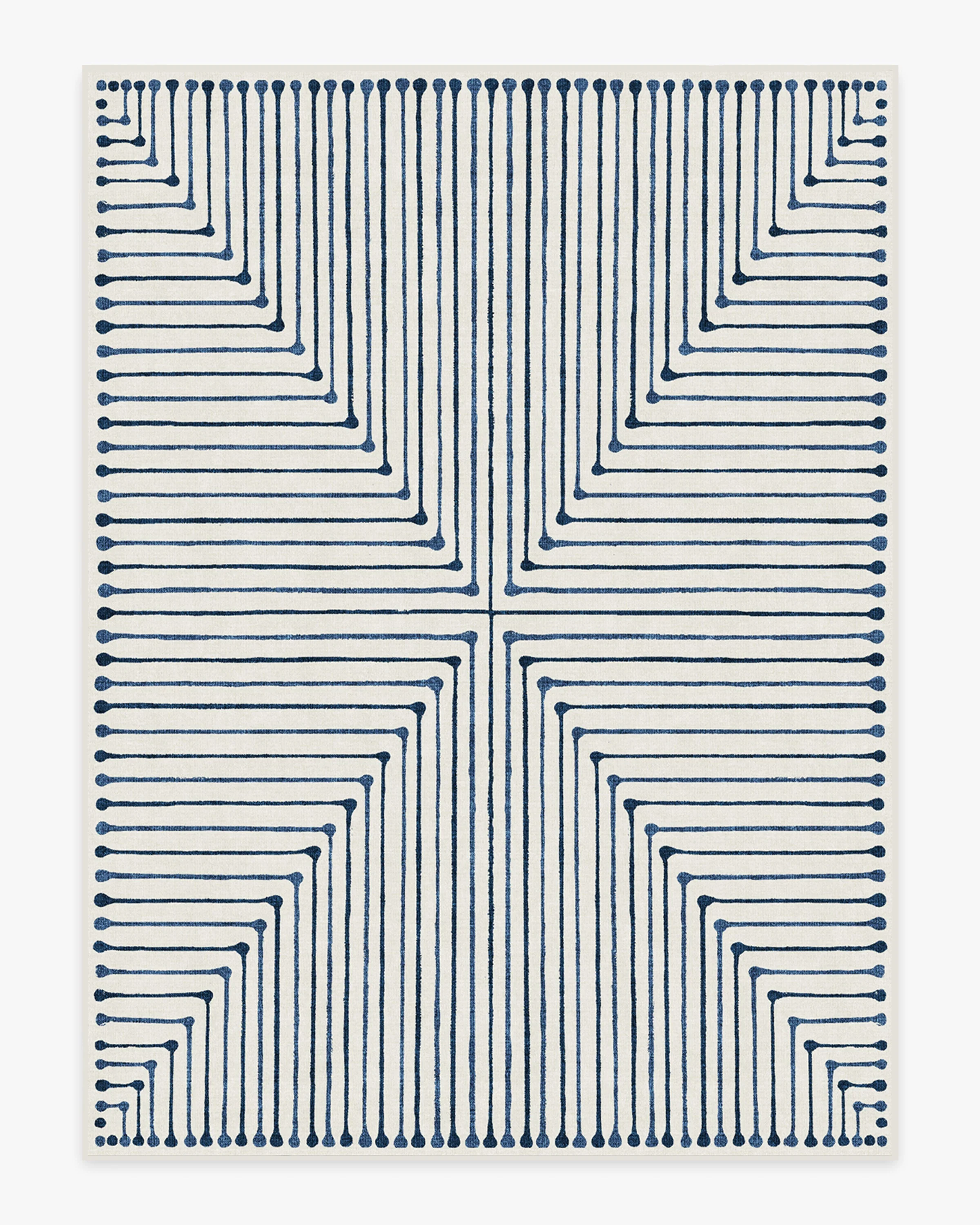 Inkdrop Slate Blue Rug by Jonathan Adler