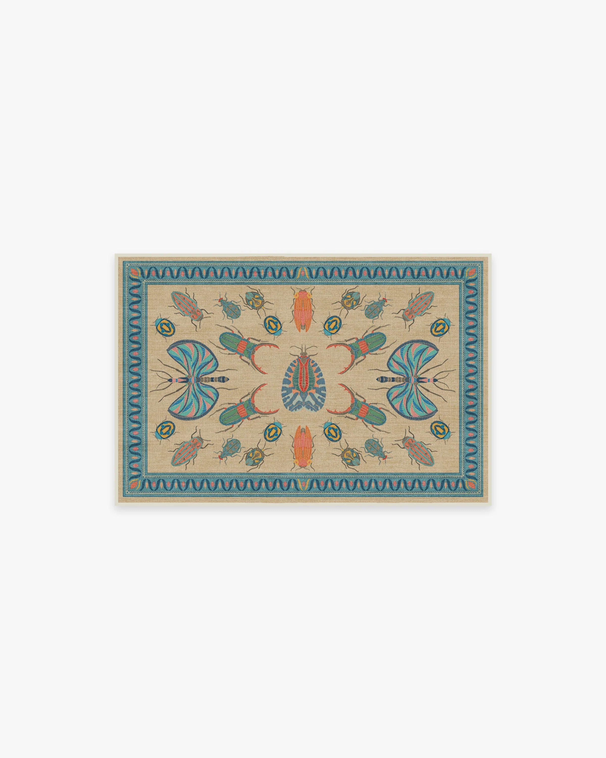 Flutterby Multicolor Flatwoven Rug by Iris Apfel