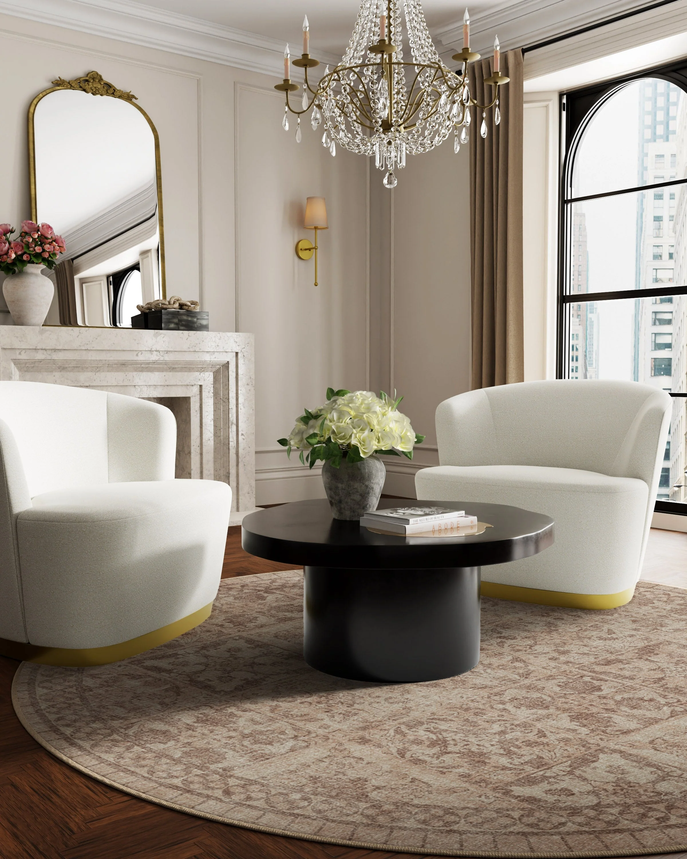 Astoria Rose Gold Flatwoven Rug by The Hiltons