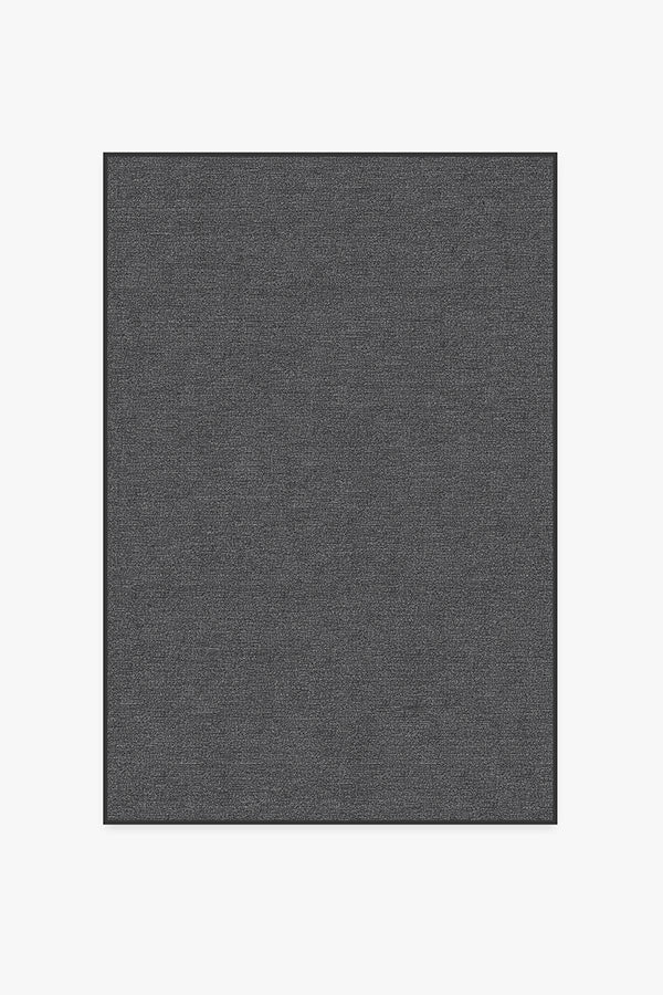 Heathered Solid Charcoal Flatwoven Rug