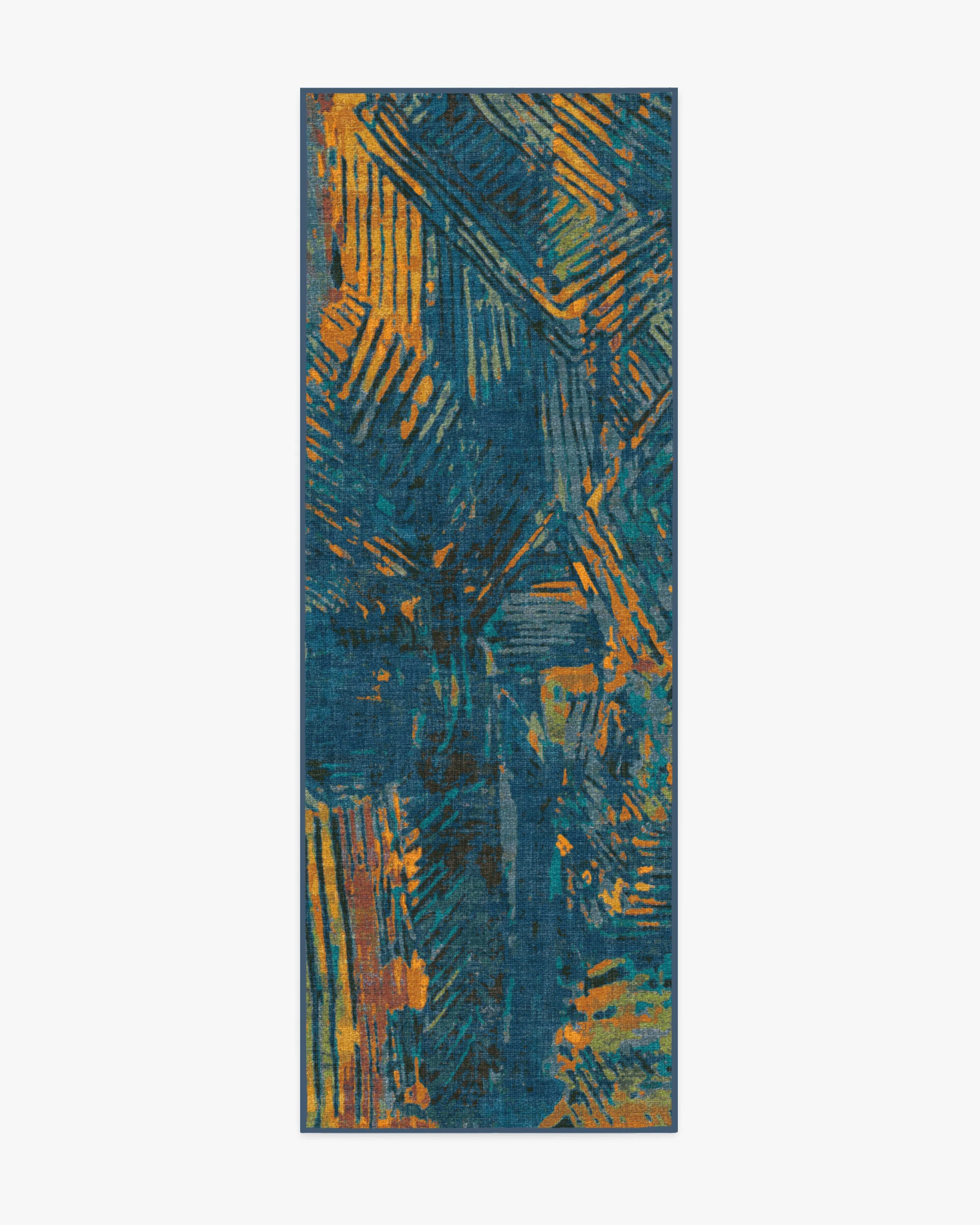 Sgraffito Royal Blue Rug by Malene Barnett