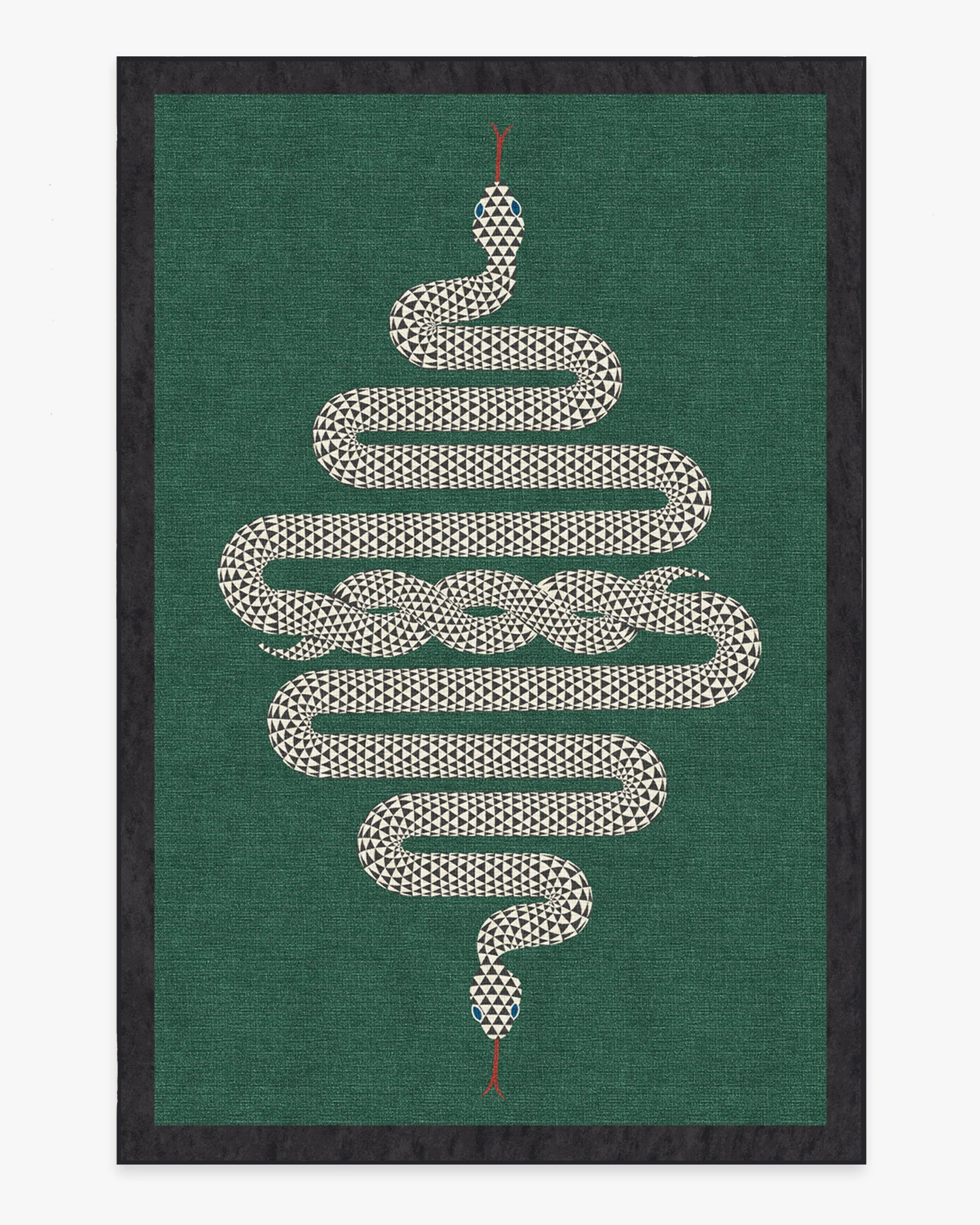 Venom Emerald Flatwoven Rug by Jonathan Adler