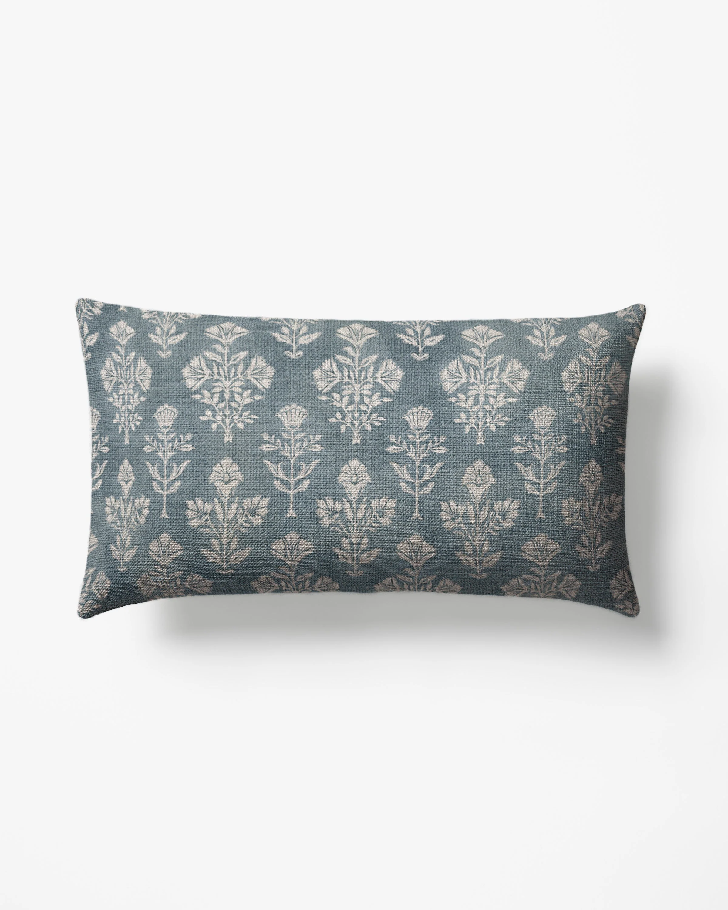 Lauretta Blue Grey Woven Throw Pillow