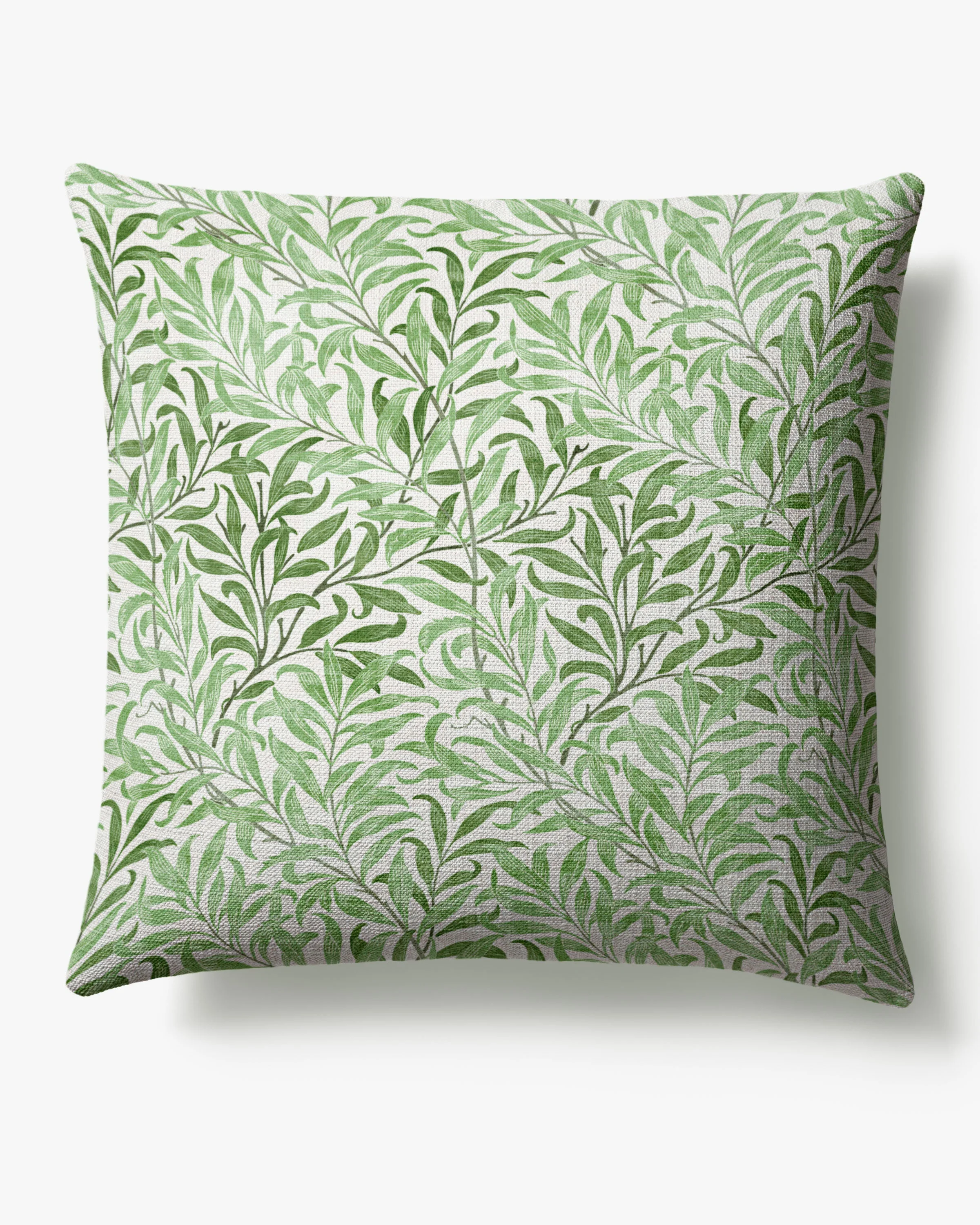 Willow Boughs Garden Sage Woven Throw Pillow by Morris & Co.