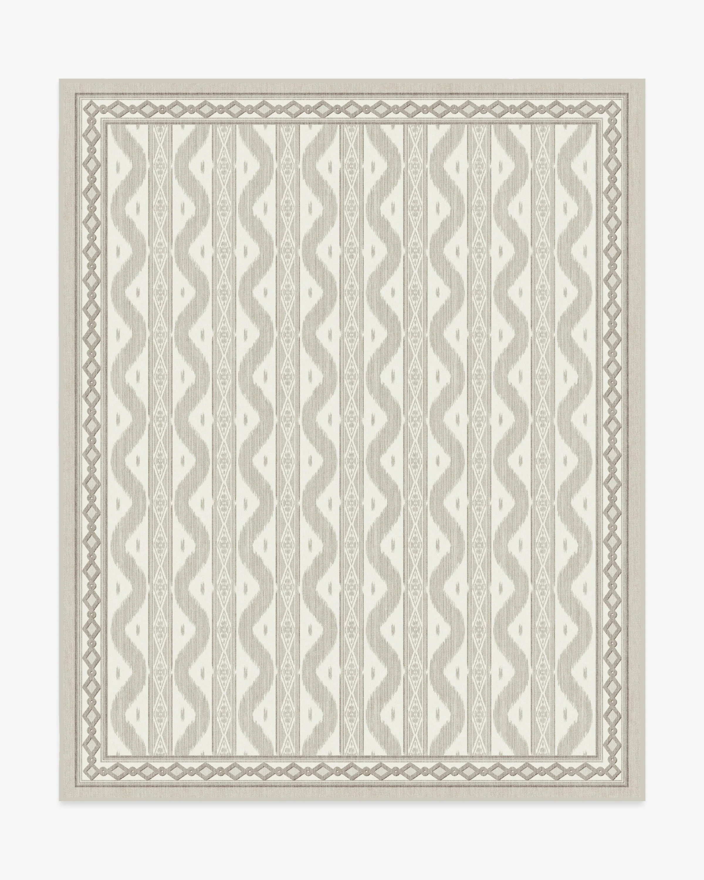 Ava Ikat Beige Flatwoven Rug by Mrs. Alice