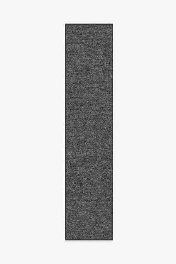 Heathered Solid Charcoal Flatwoven Rug