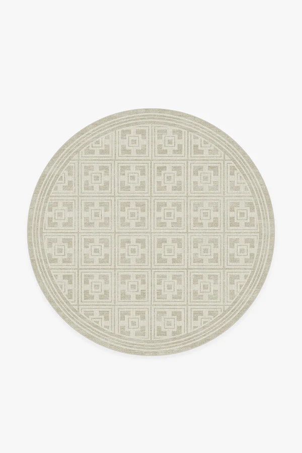 Palm Springs Ivory Stone Flatwoven Rug by Gray Malin