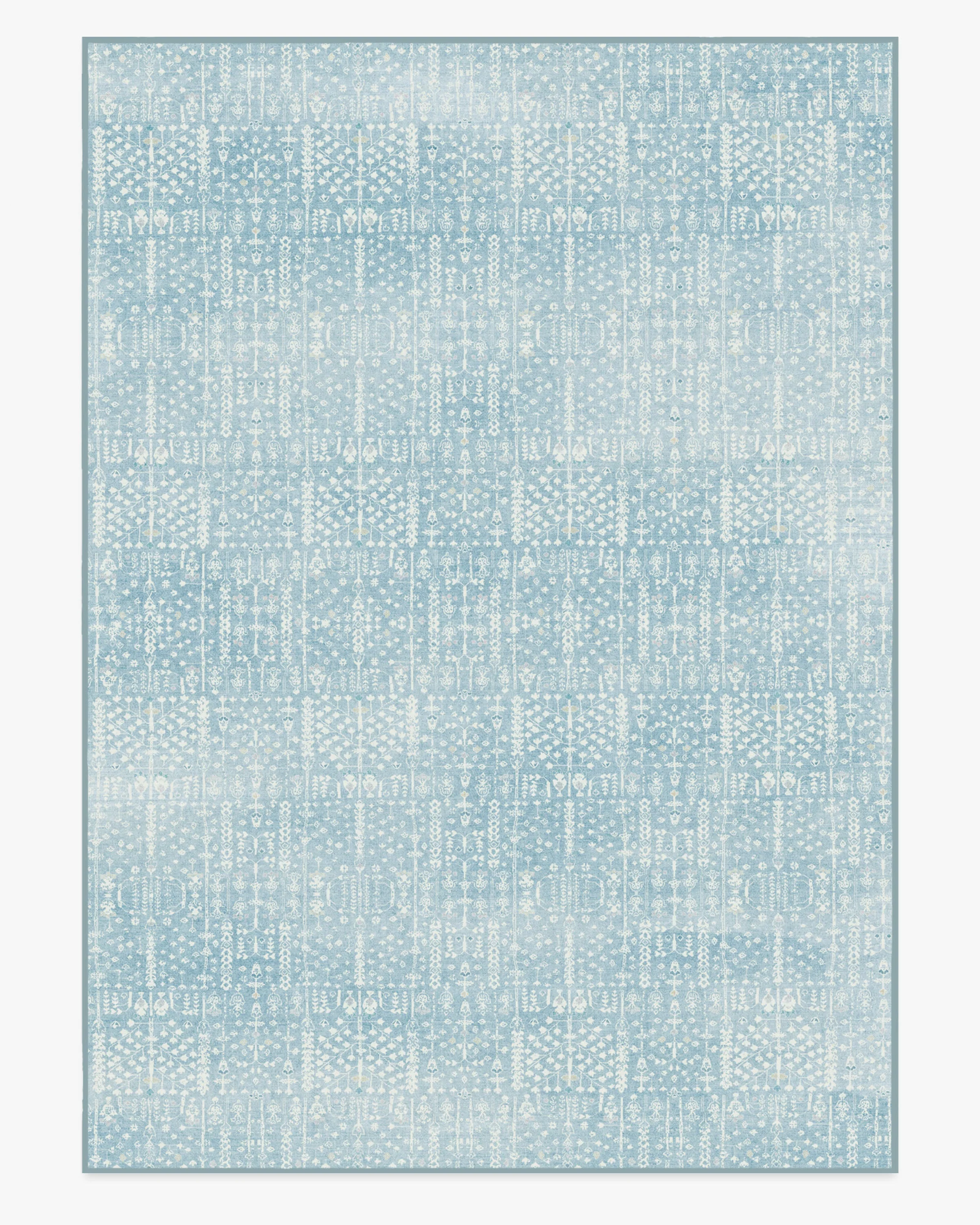 Palmetto Coastal Blue Rug by Gray Malin