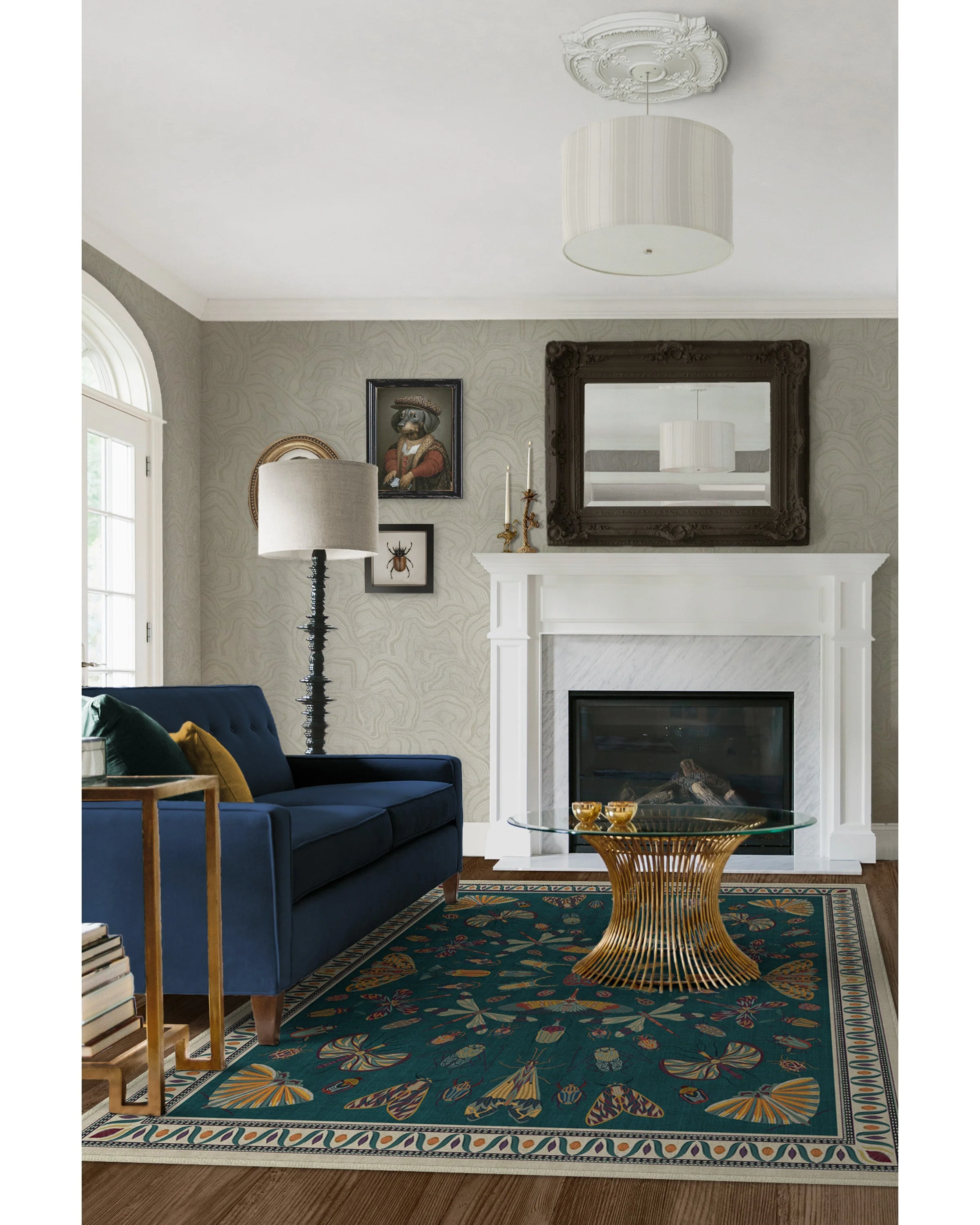 Flutterby Flatwoven Rug by Iris Apfel