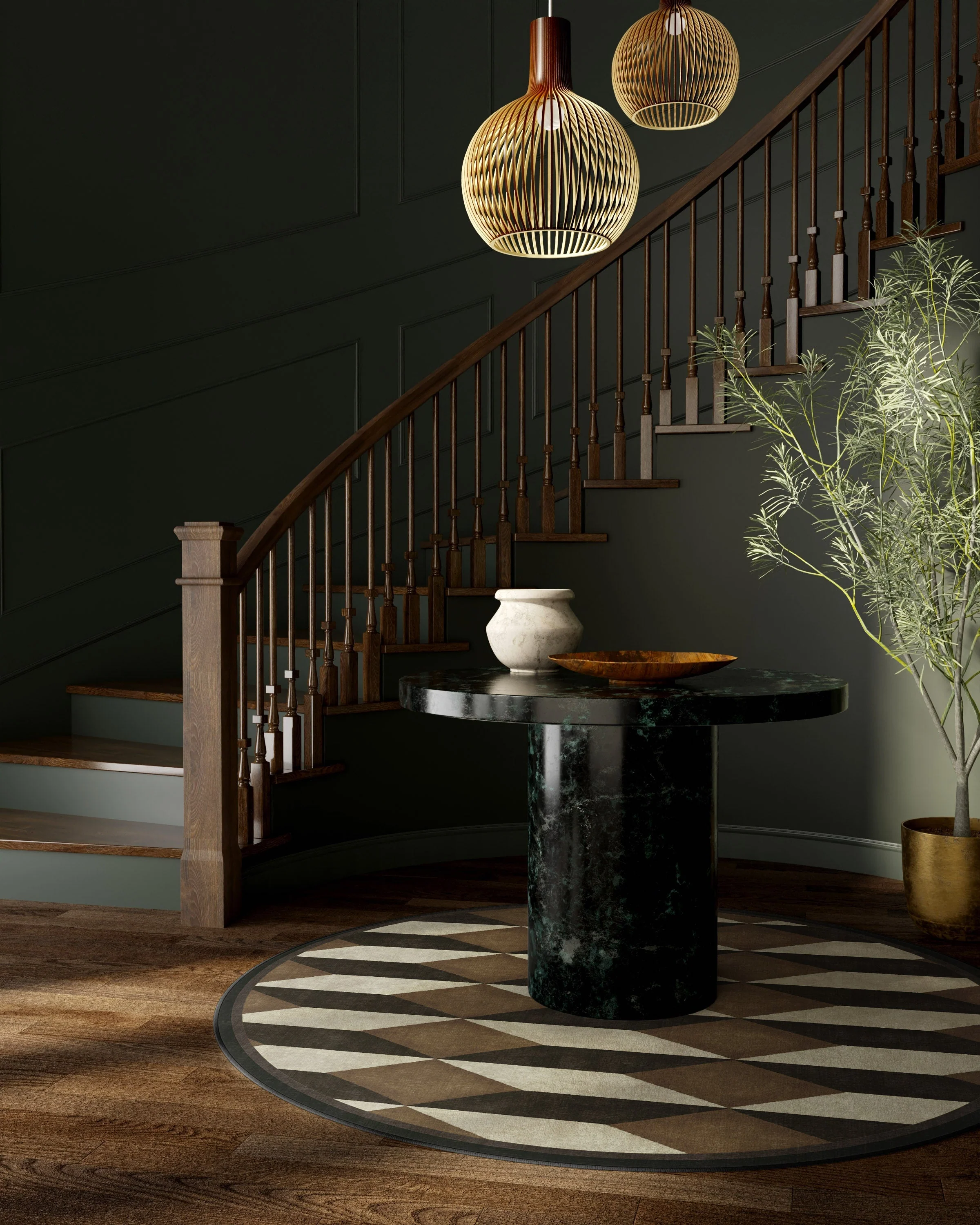 Oak Black & Camel Flatwoven Rug by Martyn Lawrence Bullard