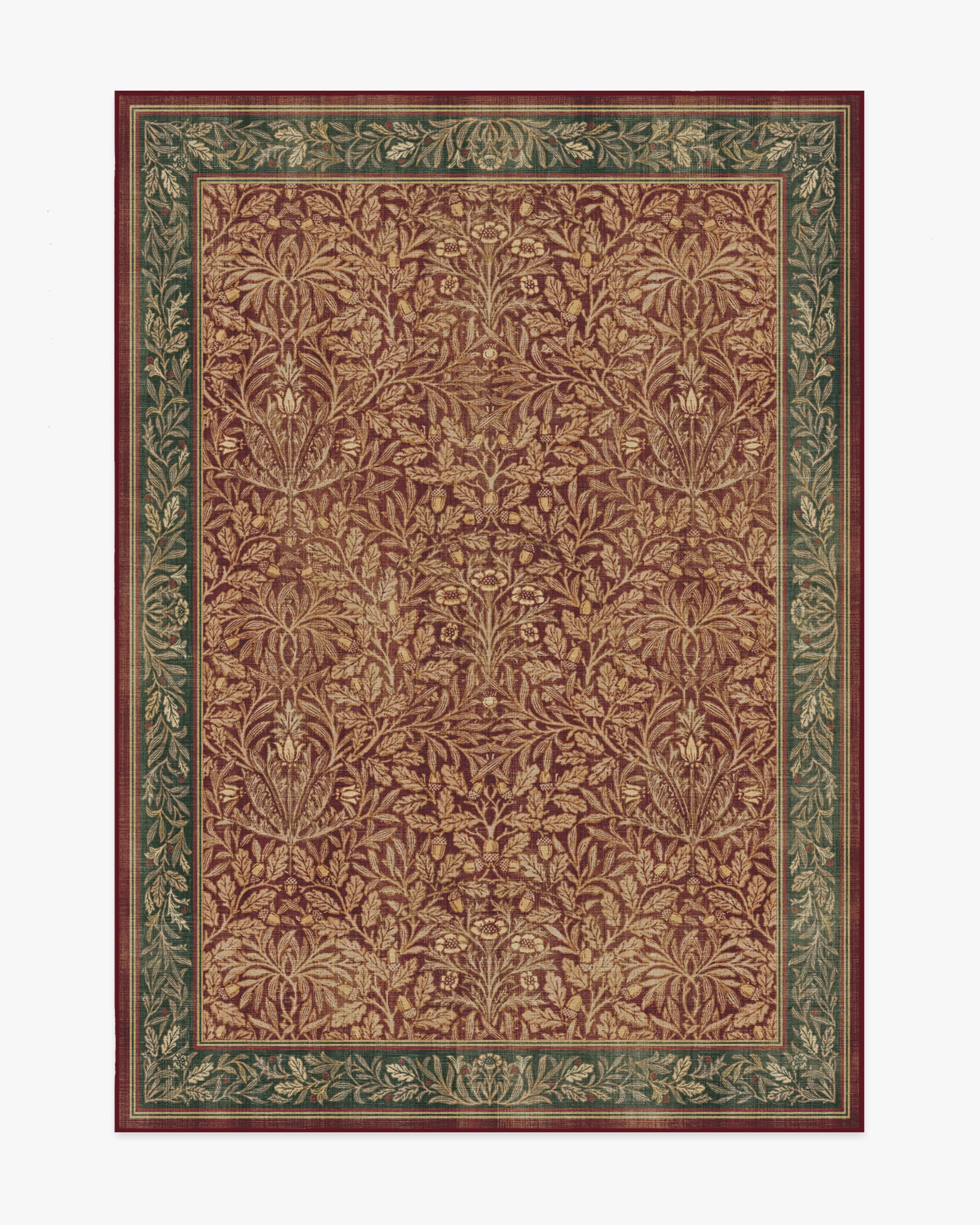 Acorn Amber Red Flatwoven Rug by Morris & Co.