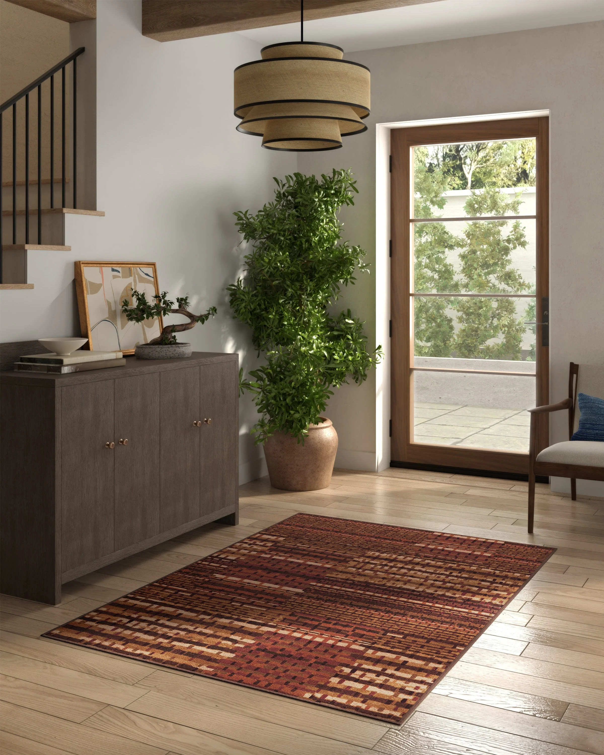 Solene Amber Red Rug