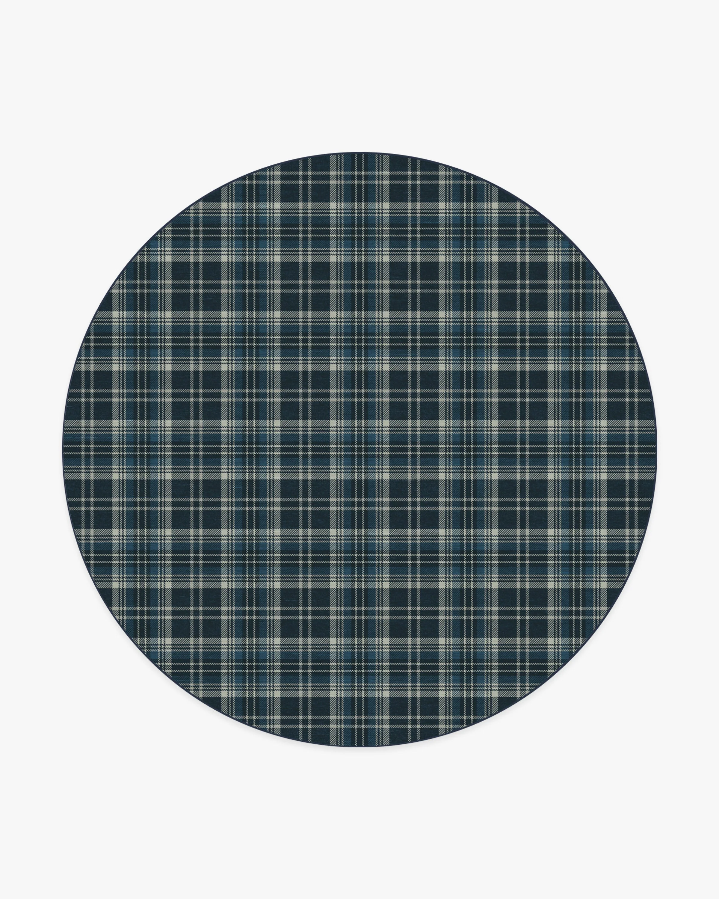 Dress Stewart Tartan Navy Flatwoven Rug