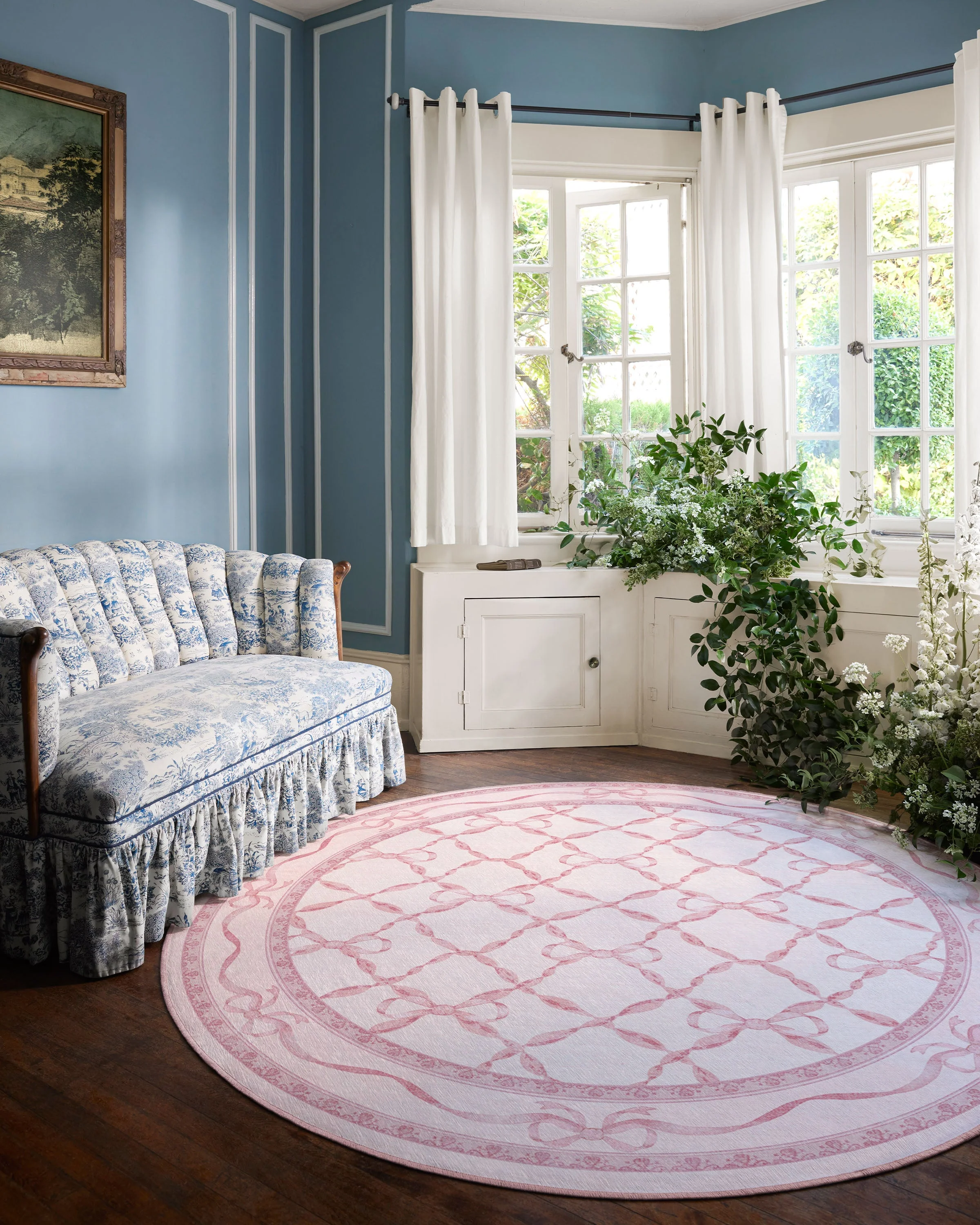 Eloise Pink Flatwoven Rug by Mrs. Alice