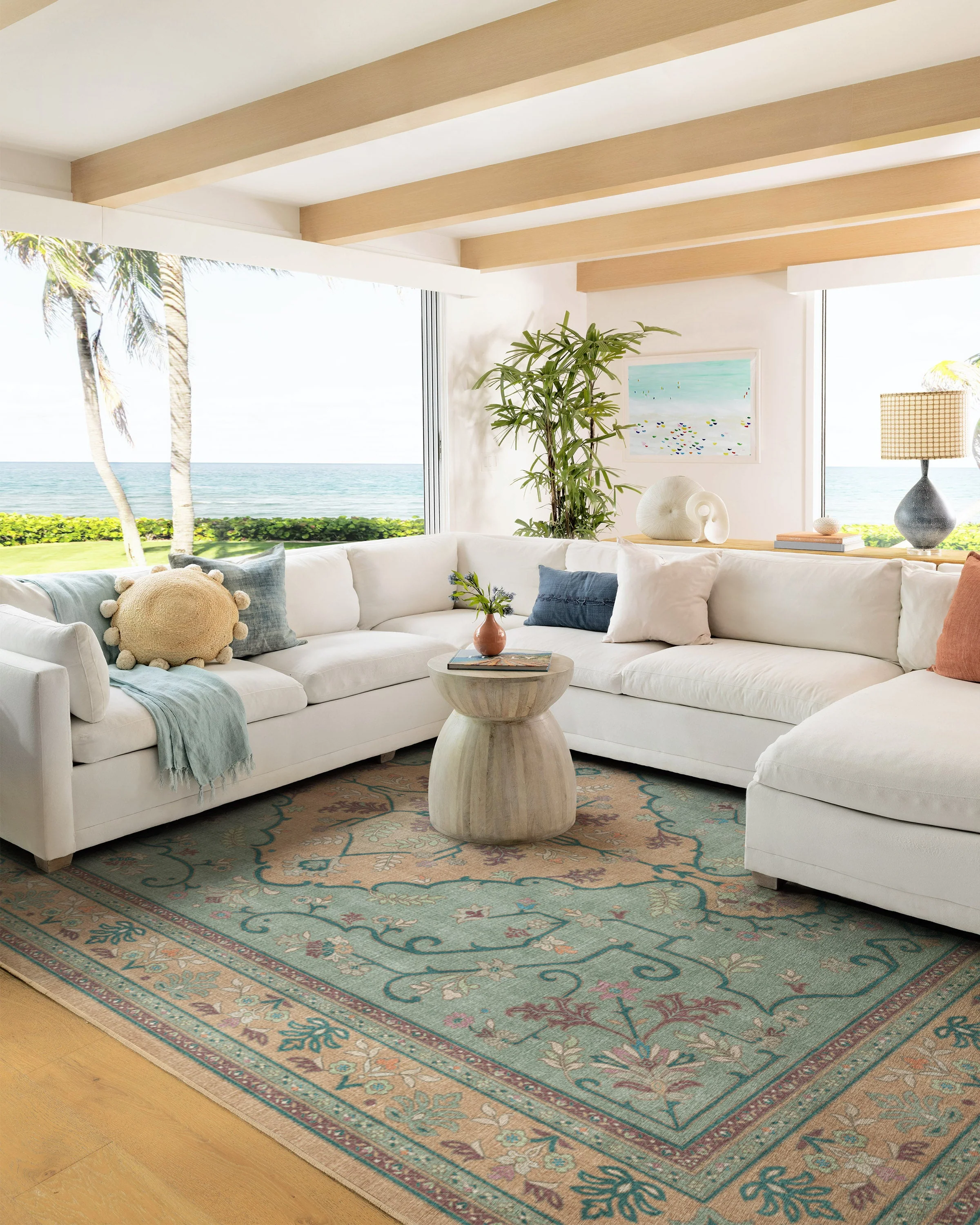 Tallulah Natural Jade Flatwoven Rug