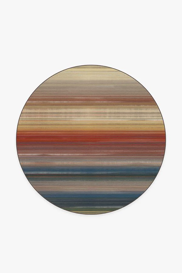 Linear Striped Multicolor Rug