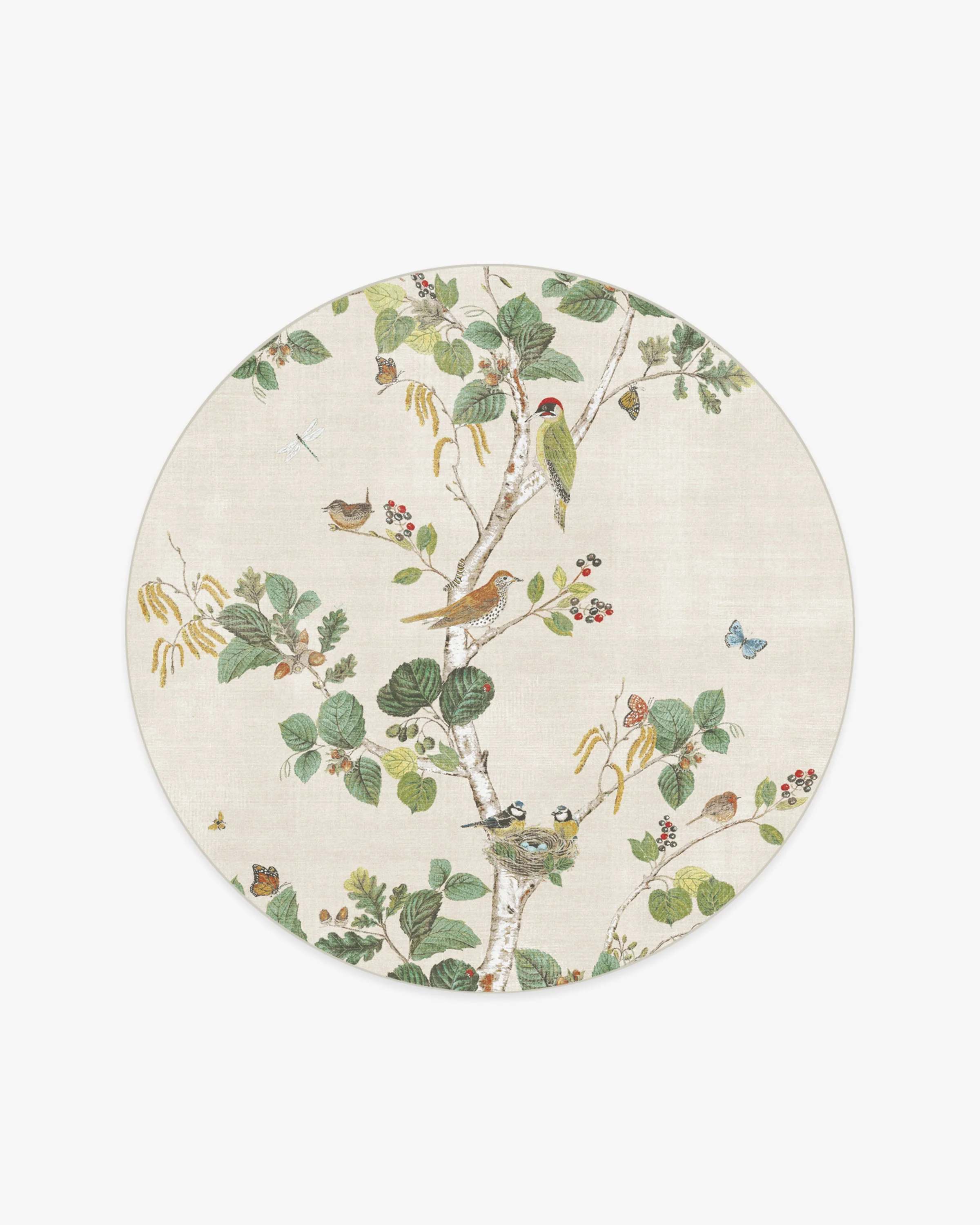 Woodland Chorus Fawn Flatwoven Rug by Sanderson
