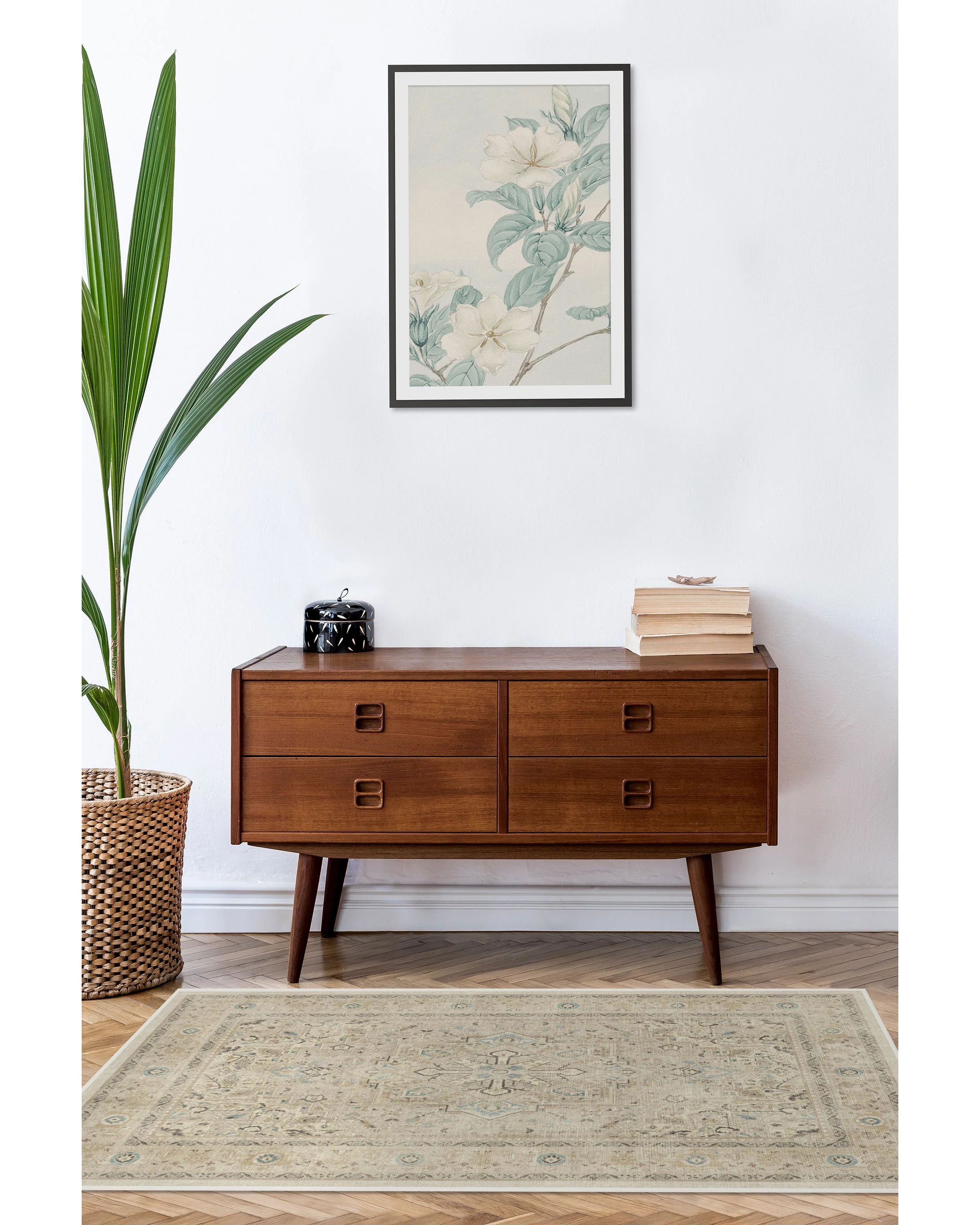 Kamran Ivory Opal Rug