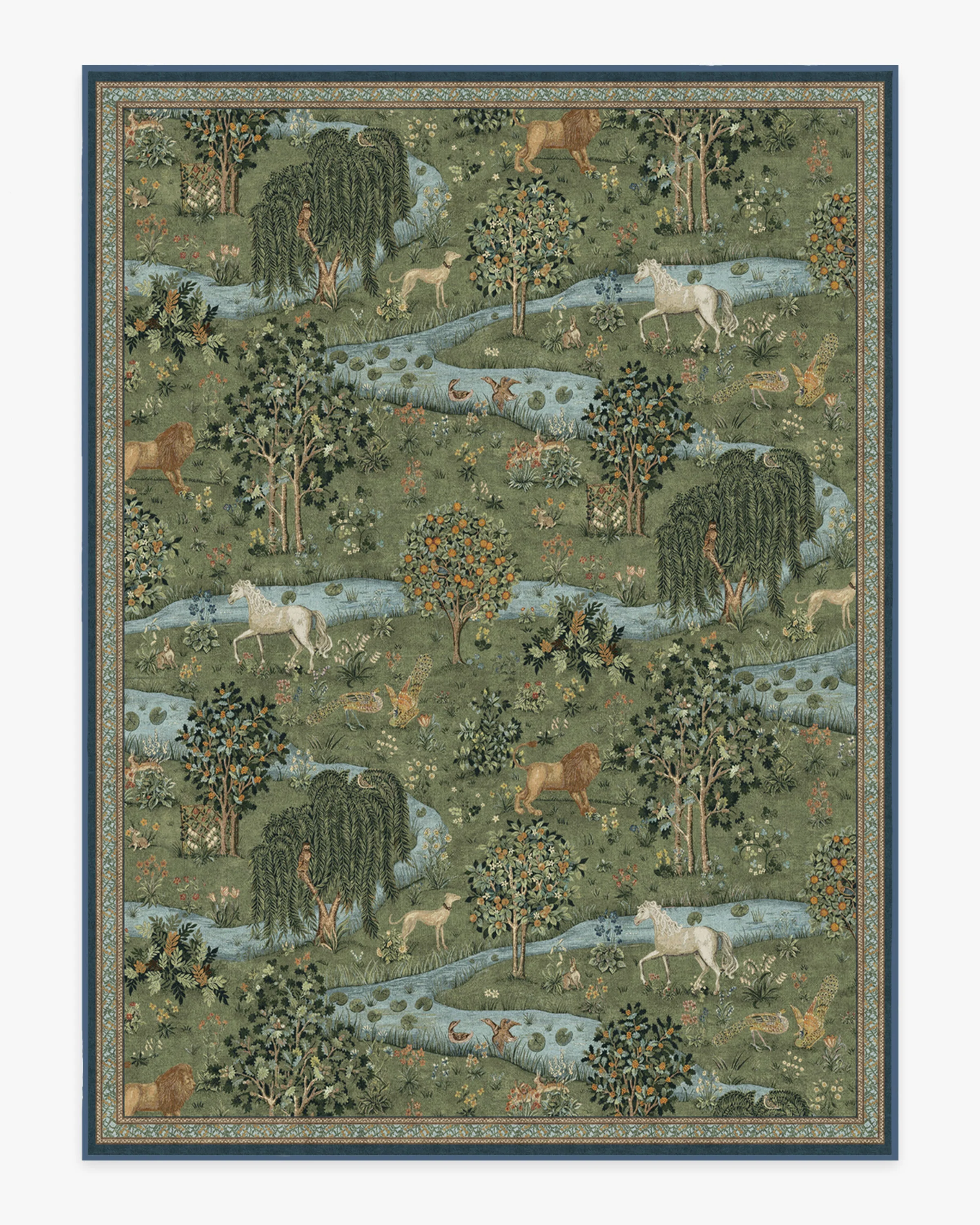 Owl & Willow Green Rug by Morris & Co.
