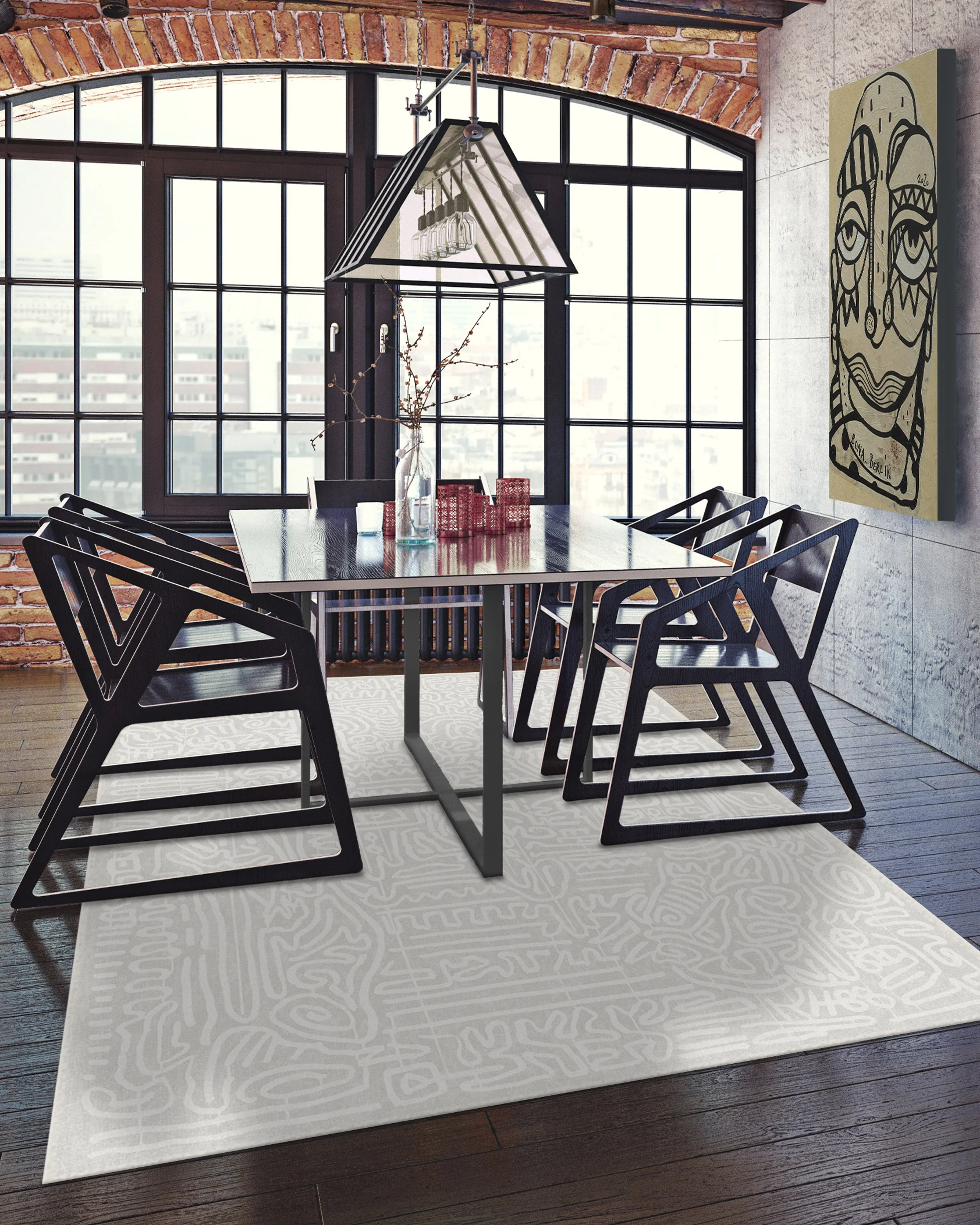Freestyle Pearl Rug by Keith Haring