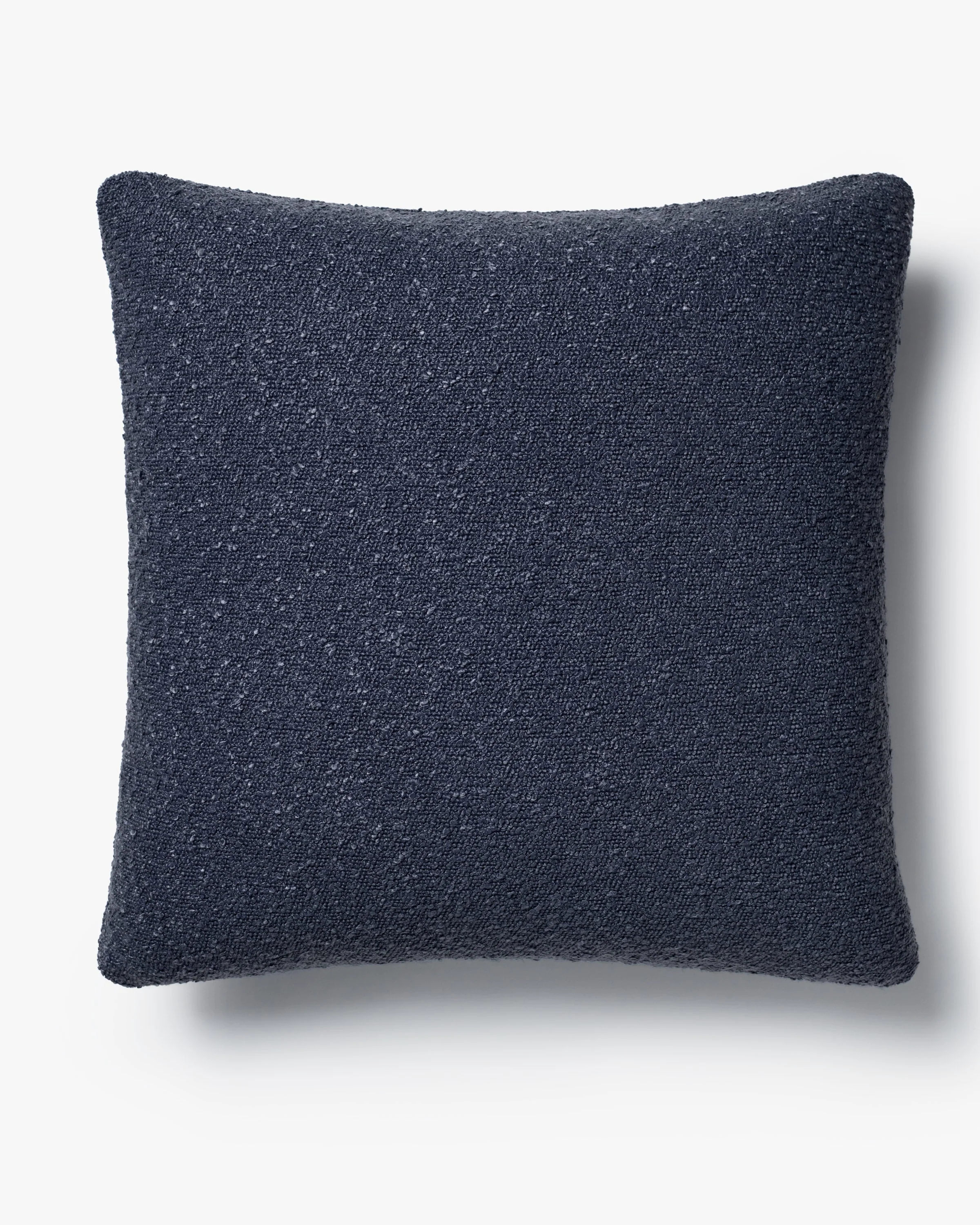 Navy Boucle Throw Pillow