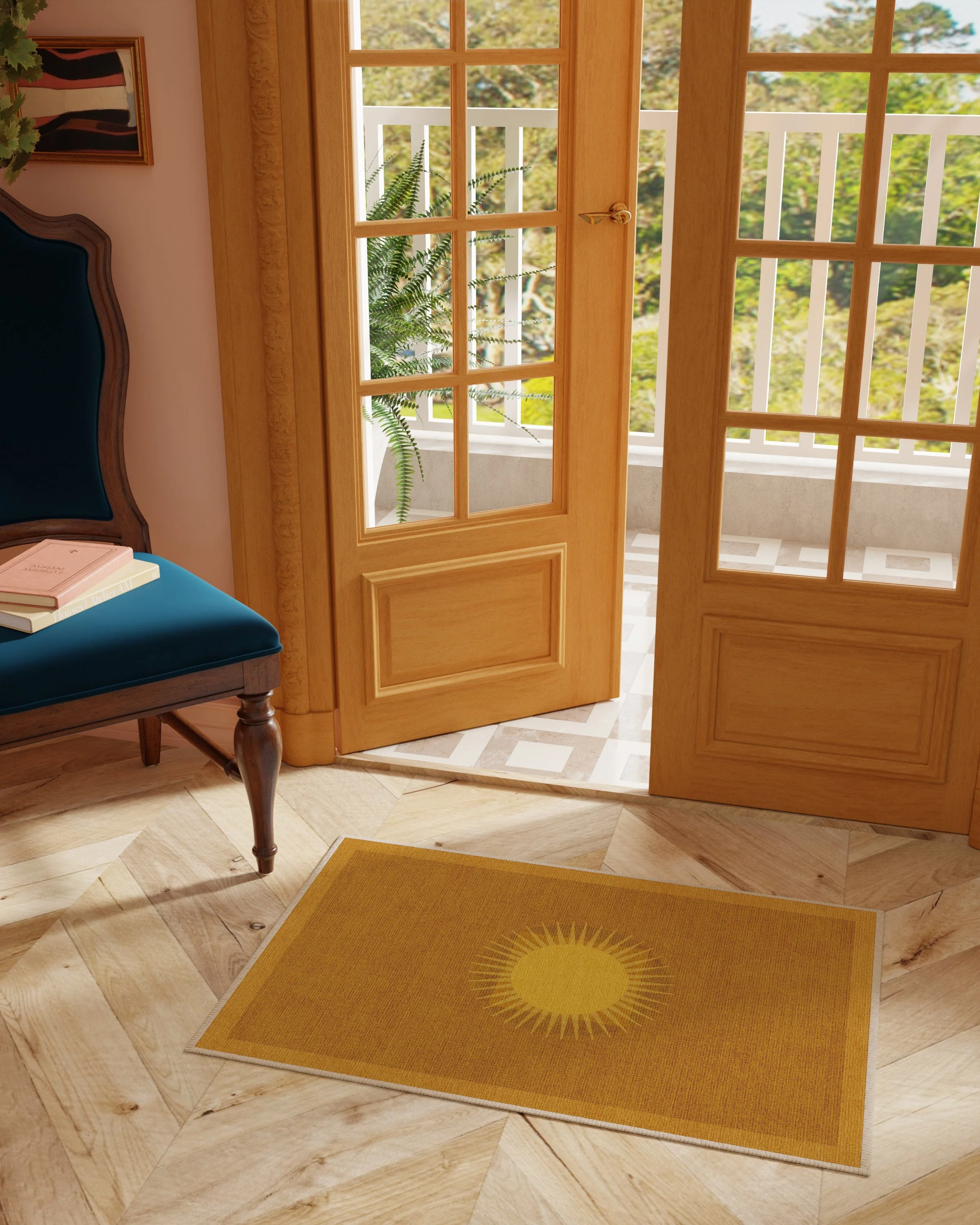 Helios Gold Rug by Matthew Williamson