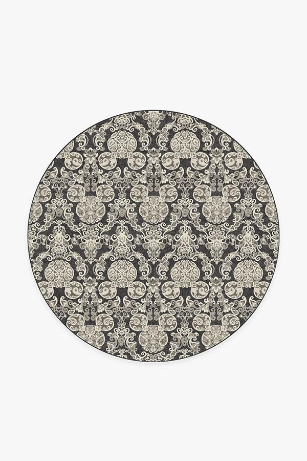 Mickey Damask Charcoal Rug