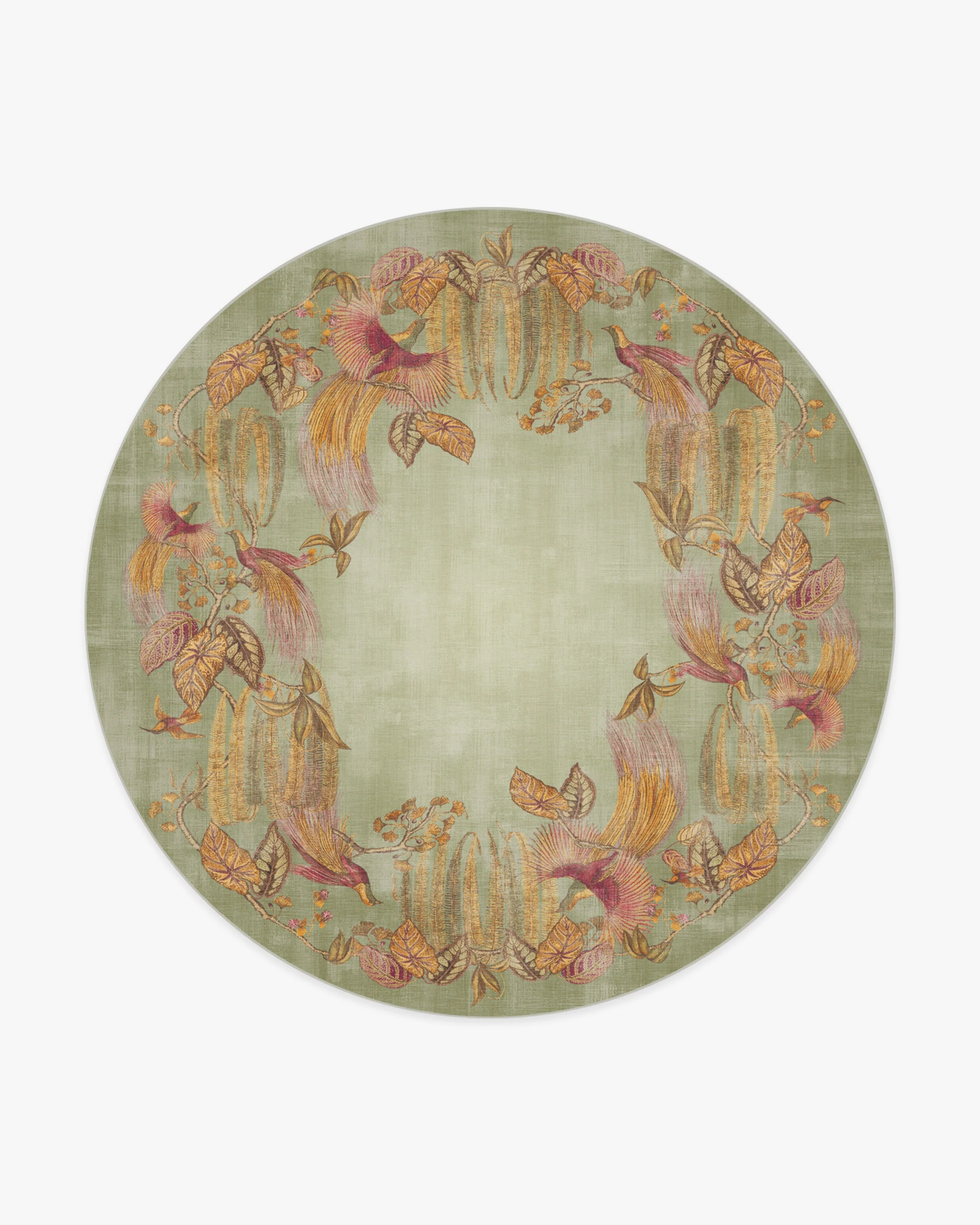 Bird of Paradise Silver Fern Rug by Sanderson