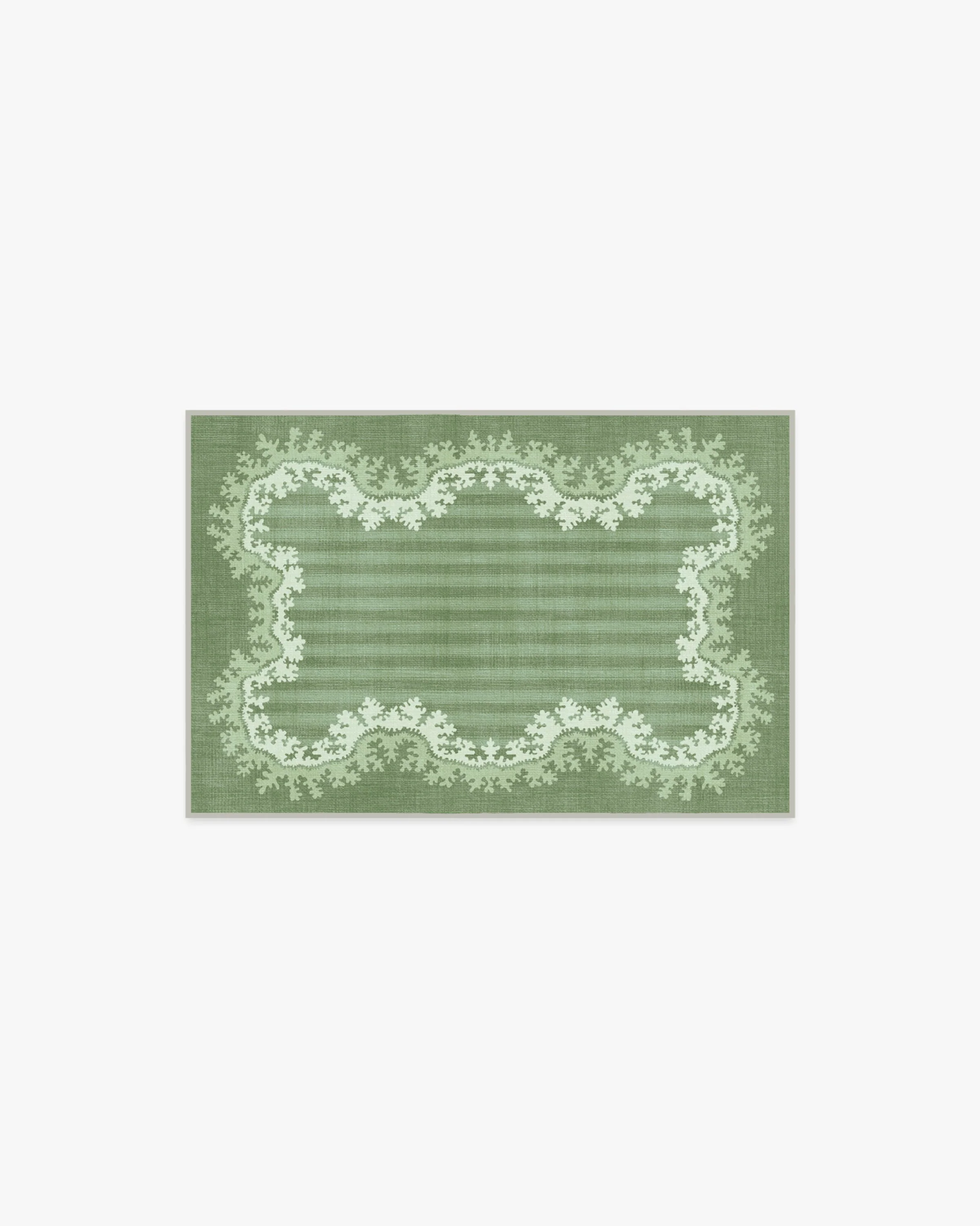 Oxbow Botanical Green Rug by Sanderson