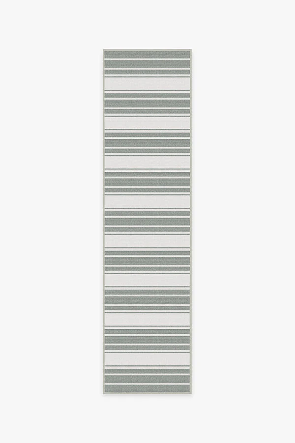 Marina Stripe Grey Outdoor Rug