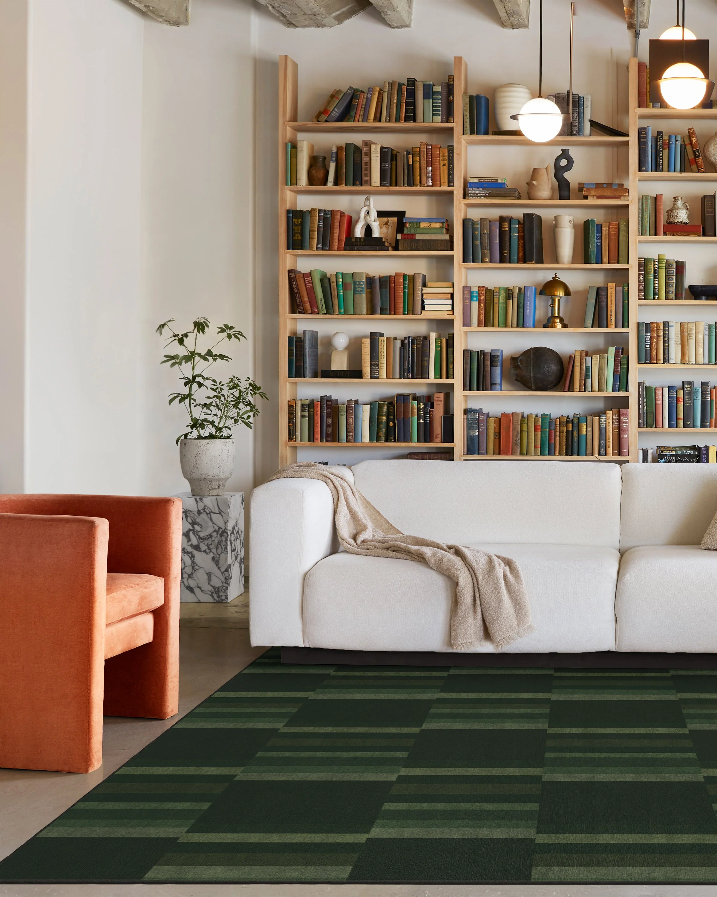 London Olive & Green Flatwoven Rug by Michael Michalsky